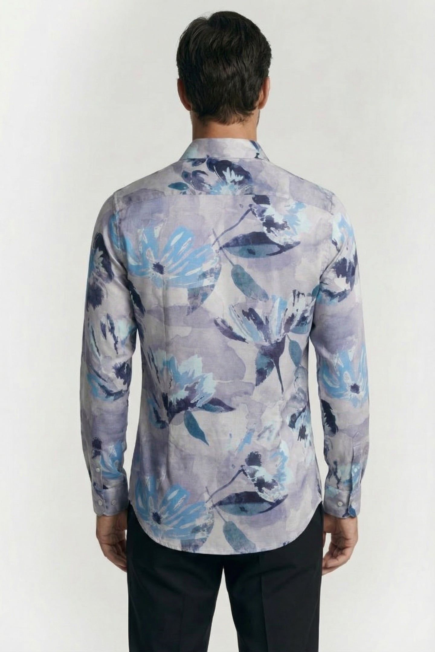 MARCIANO BY GUESS BENNY NEW COLLAR PAUL SHIRT BLUE 3