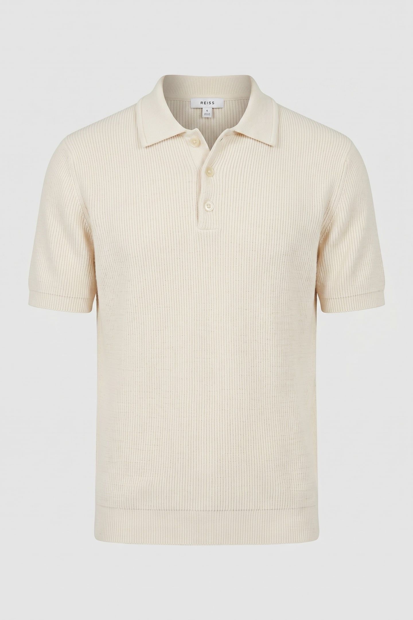 LINEN BLEND BUTTON POLO STONE 3