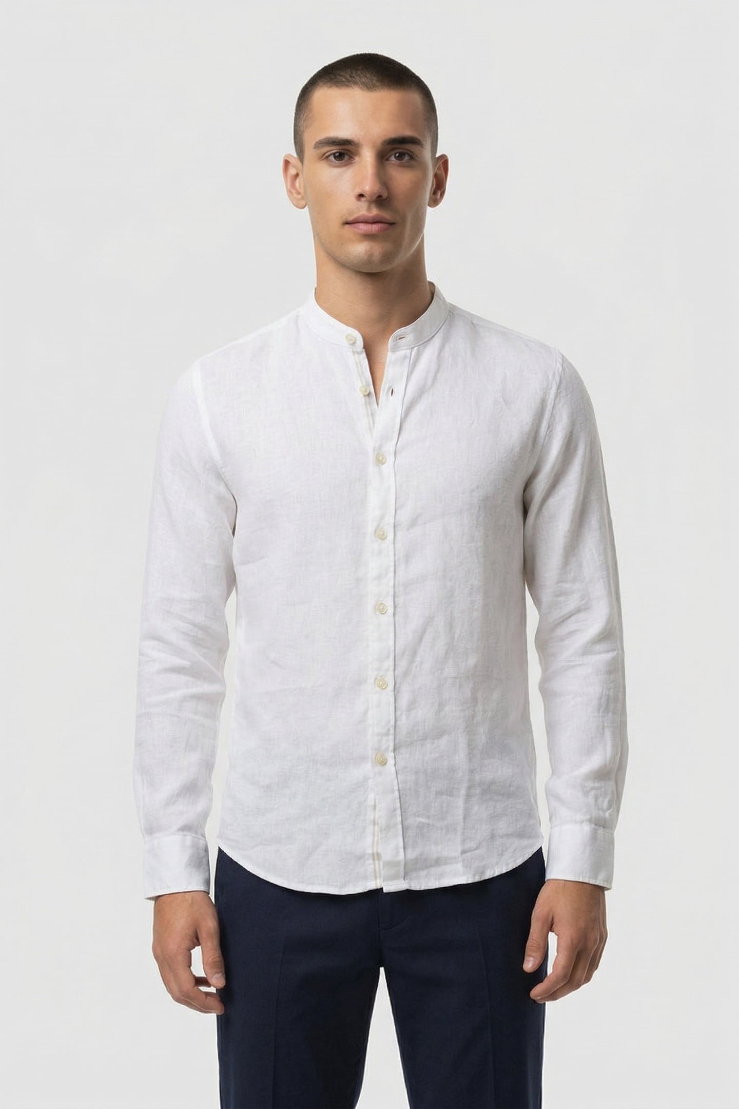 DS-ANDRU MAO SHIRT WHITE 1