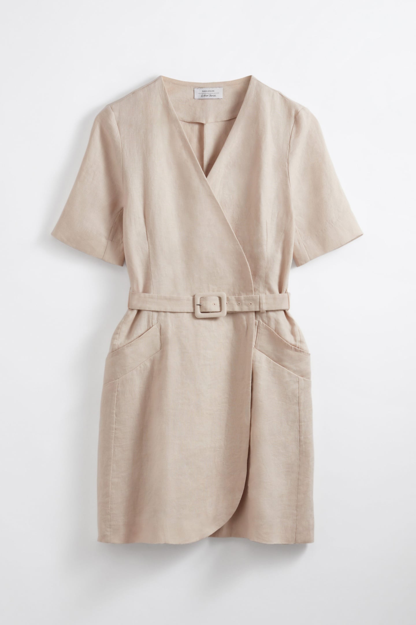 POLINA LINEN DRESS BEIGE 3