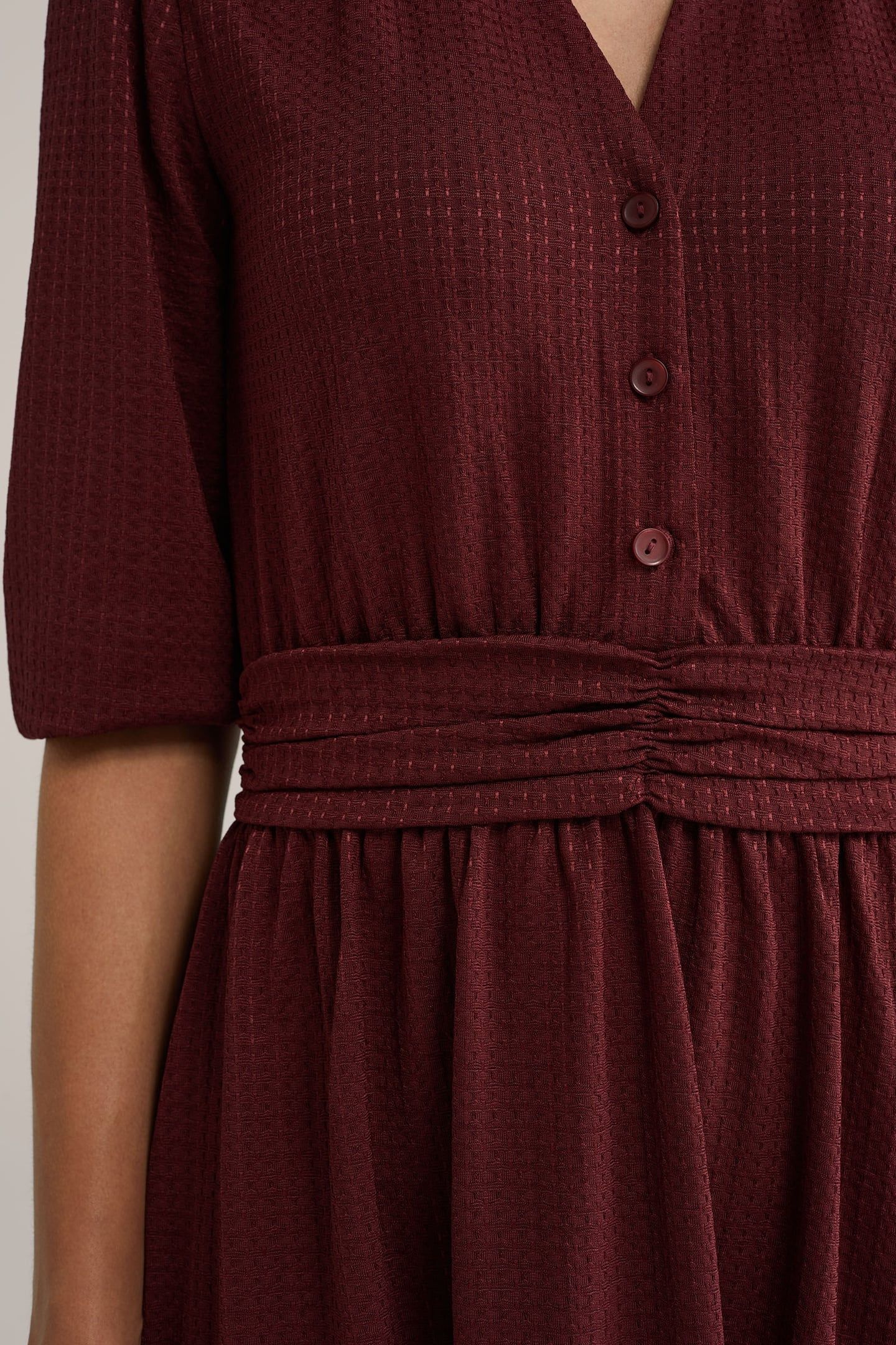 DRESS MIDI BURGUNDY RED 5