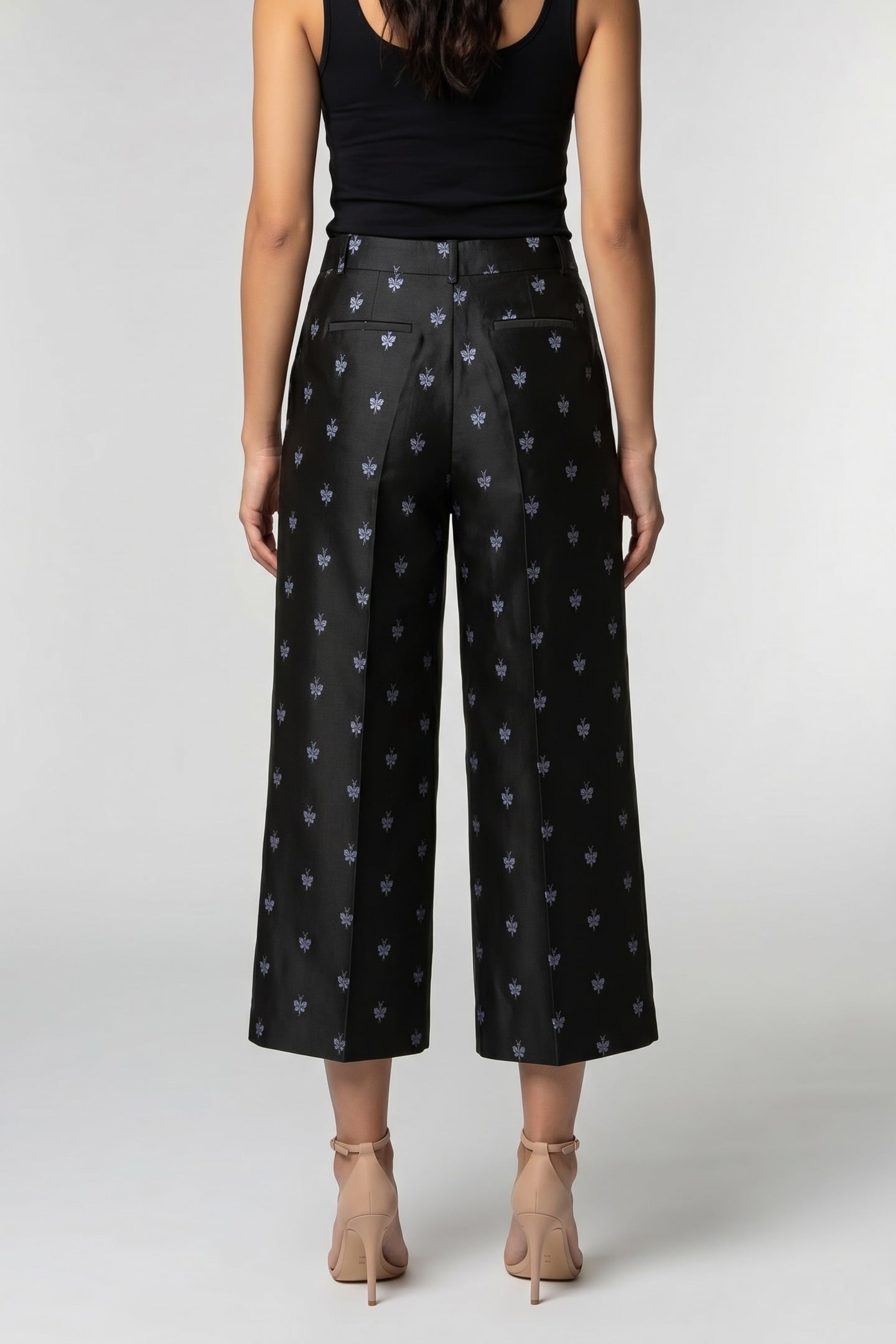 HELORA JACQUARD TROUSERS BLACK 2