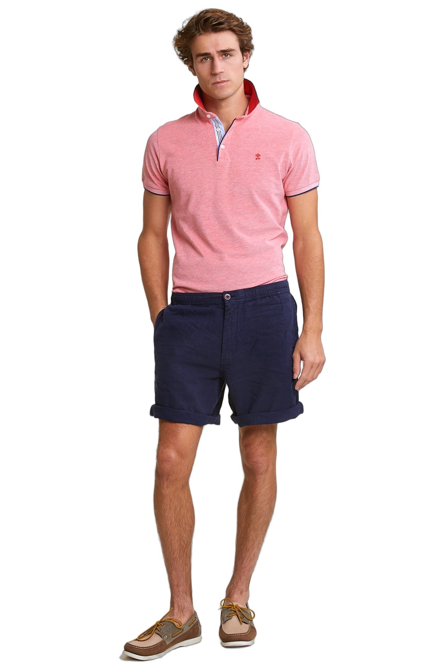 CUSTOM FIT COTTON STRETCH POLO STANFORD RED 2