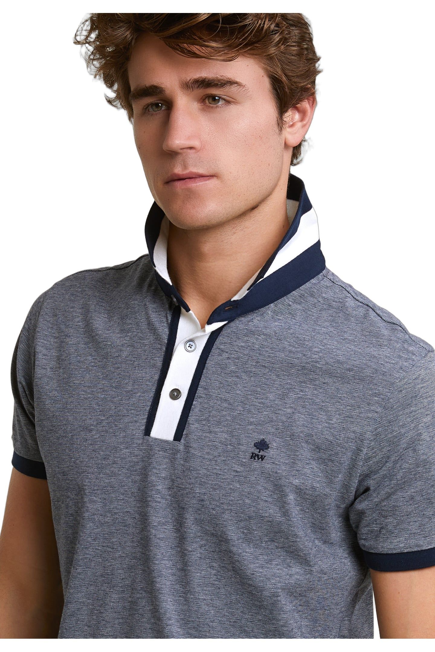CUSTOM FIT SILKY COTTON POLO POLO NAVY 4