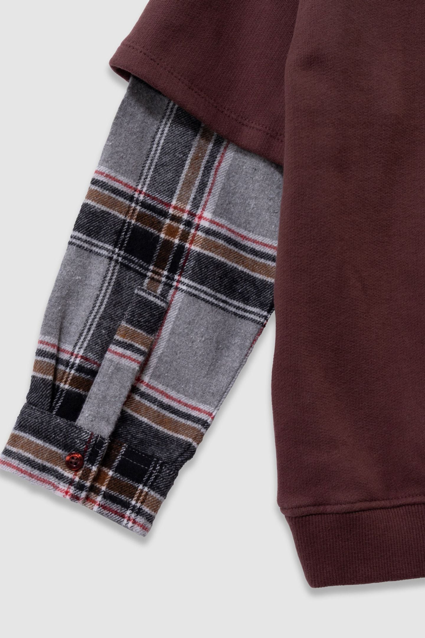 BROWN HOODIE SHIRT TROMPE-L'OEIL 5