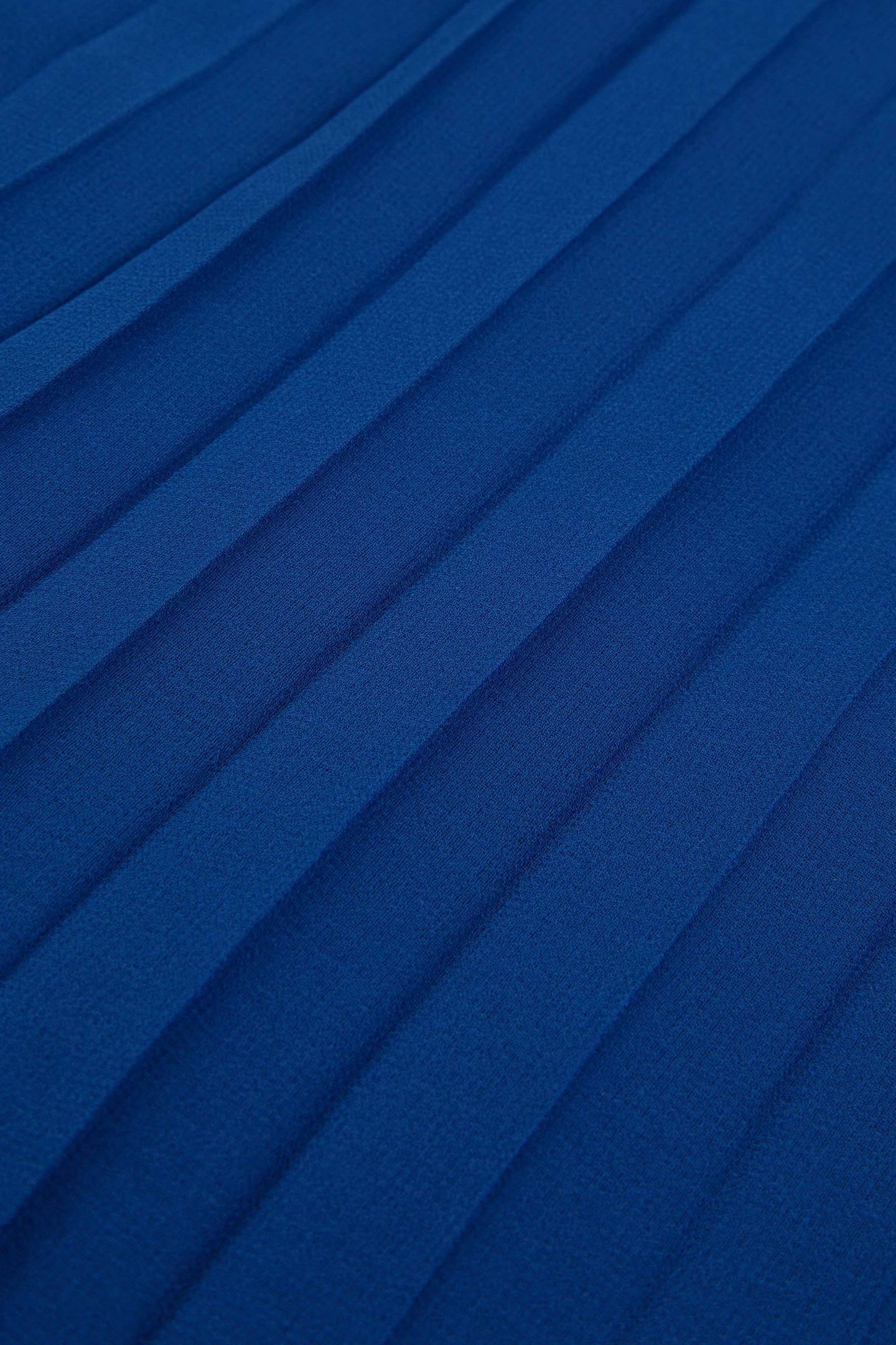 BLUE PLEATED FRONT VOILE DRESS 4