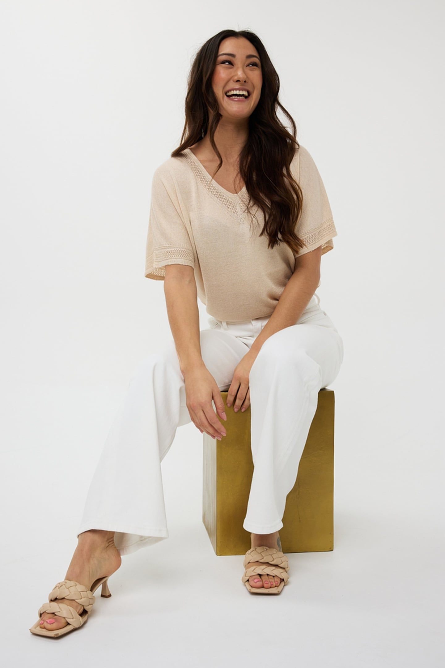 SWEATER BATWING POINTELLE LUREX IVORY 4