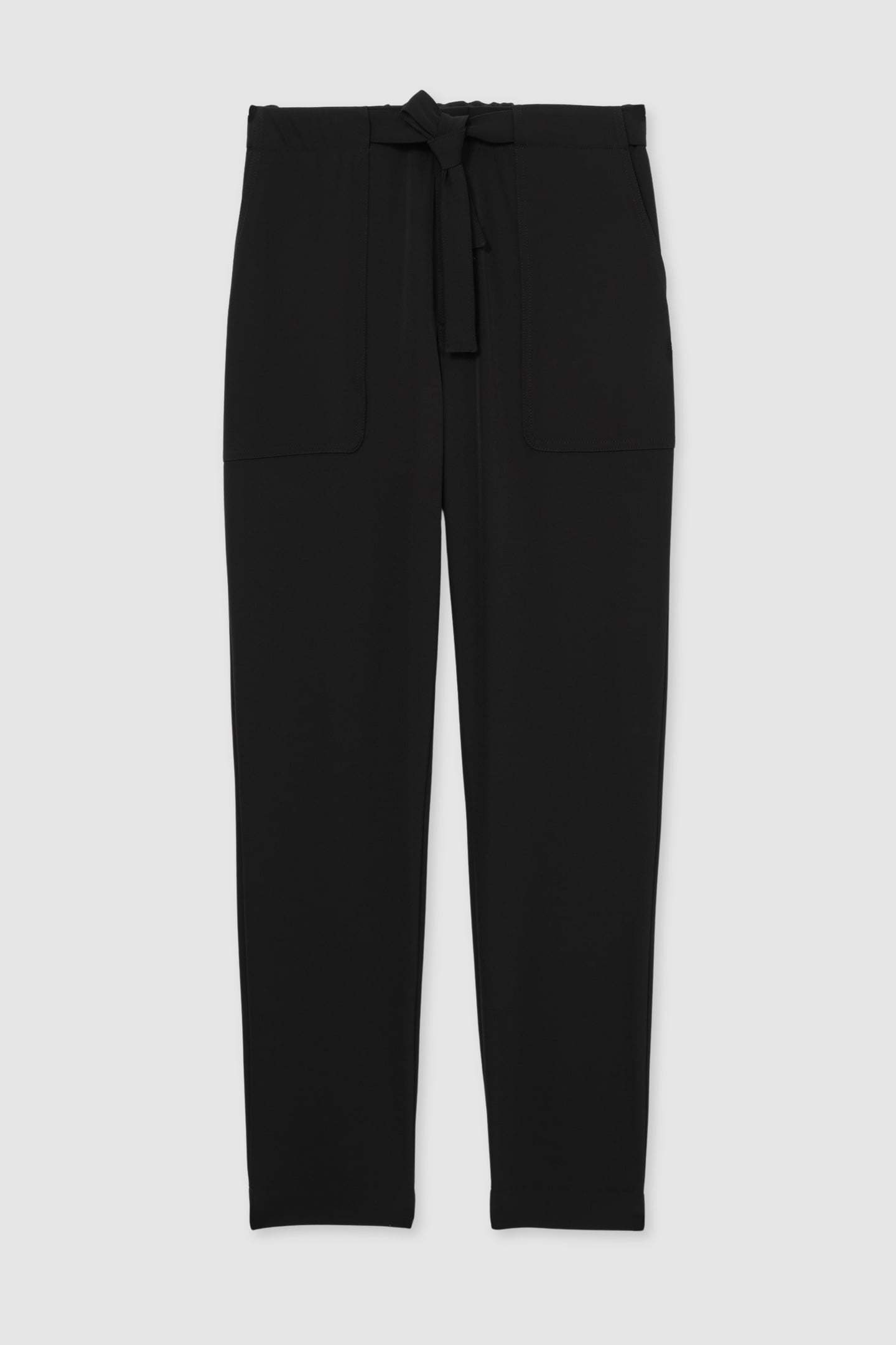 RELAXED BELTED TECHNICAL TROUSER BLACK 4