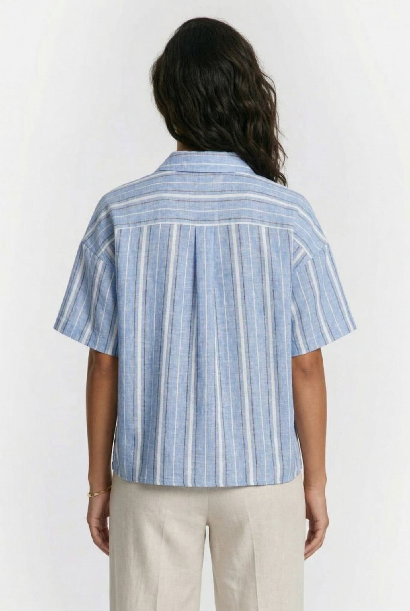 ESRA LINEN SHIRT BLUE 2