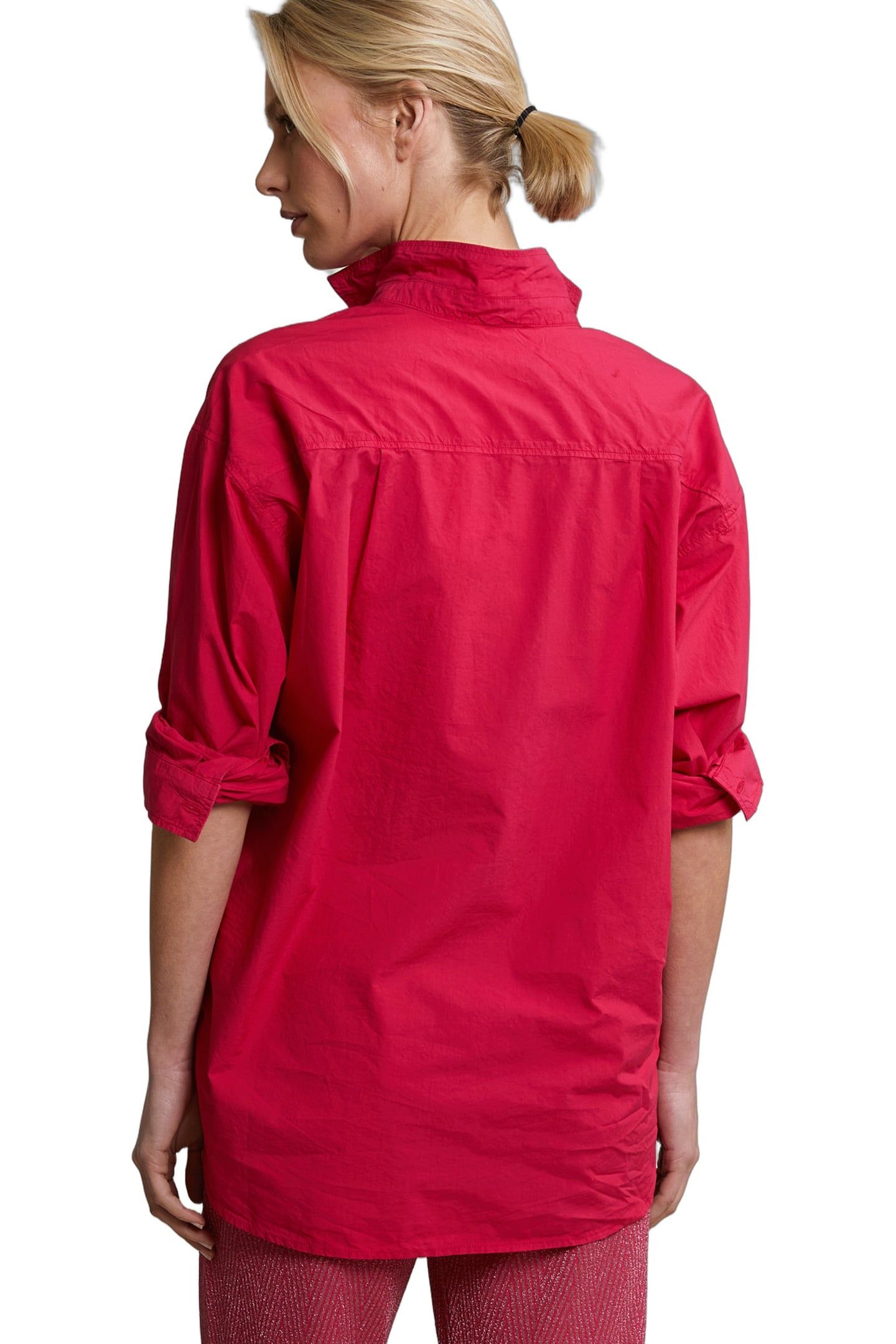 FUCHSIA LOOSE BUTTONED BLOUSE LONG SLEEVES 4