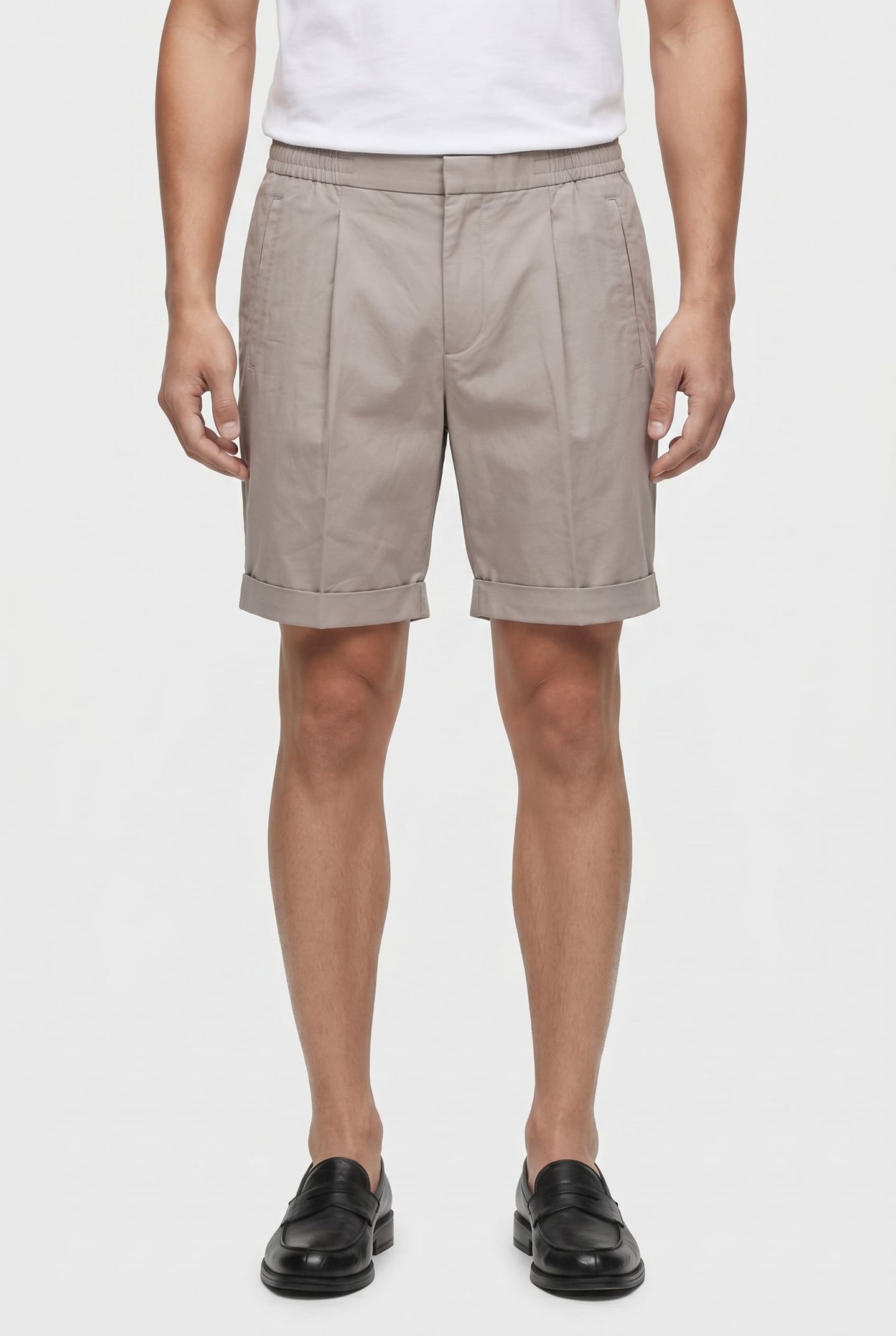 LINEN BLEND SHORT NEUTRAL 1
