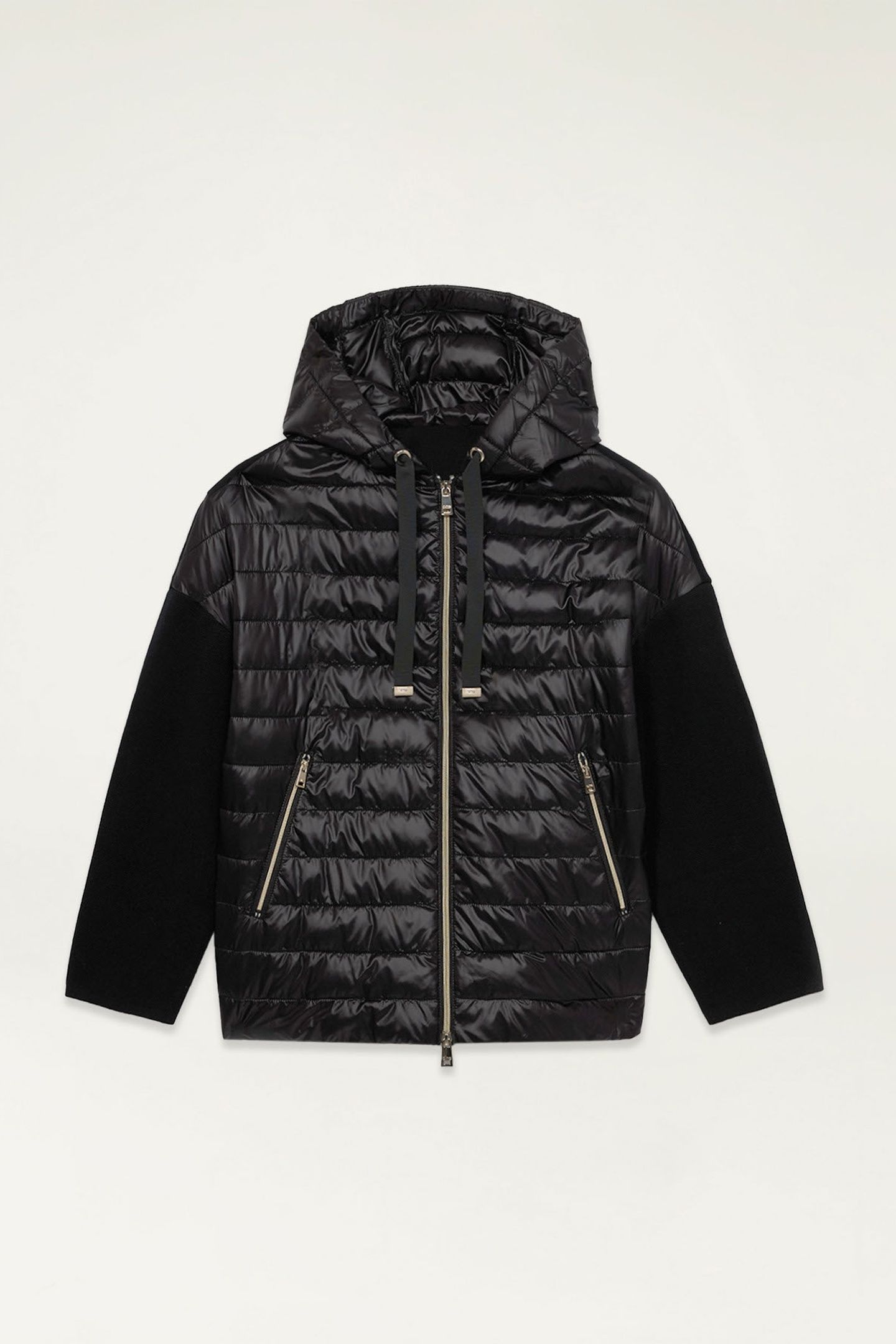 DOWN JACKET WITH KNITTED PARTS BLACK 3