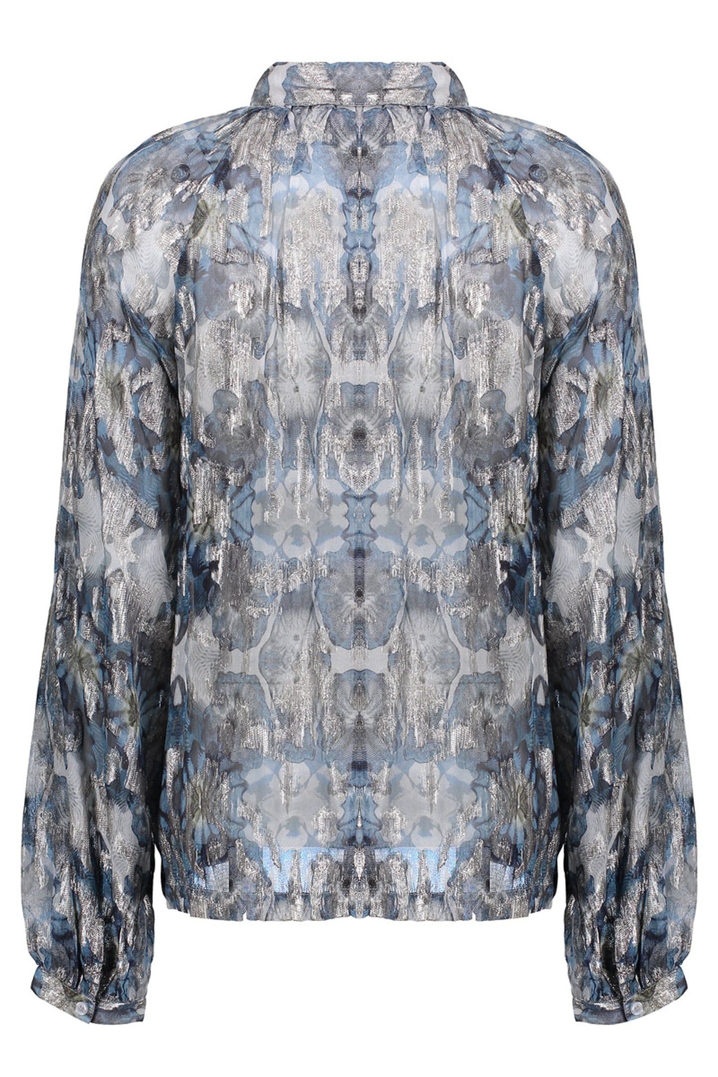 BLOUSE BLUE/SILVER 2