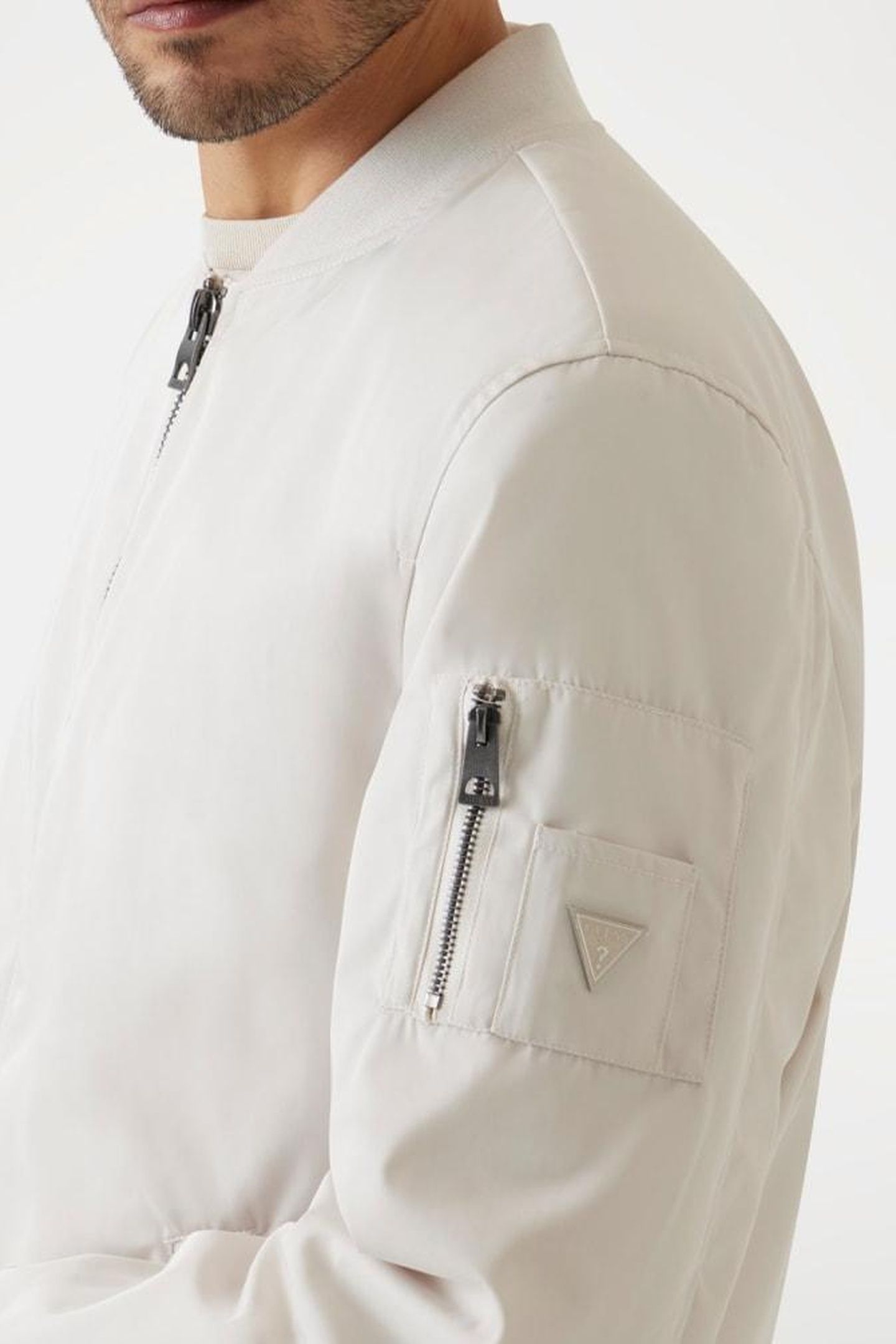 GUESS ECO SATIN BOMBER MUTED STONE 6