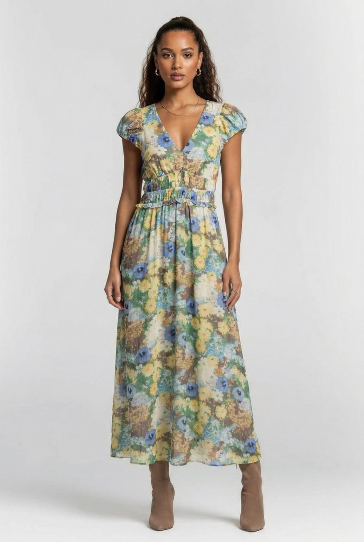 NEW ALLORA DRESS BROWN 1