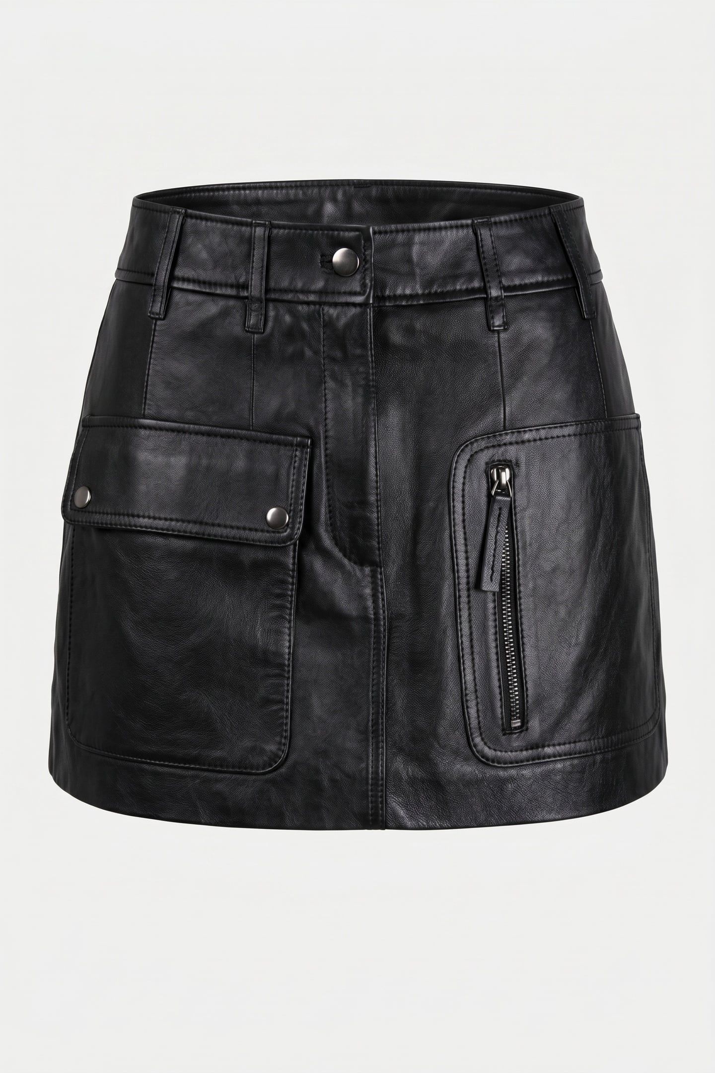 NOOMI LEATHER SKIRT BLACK 4