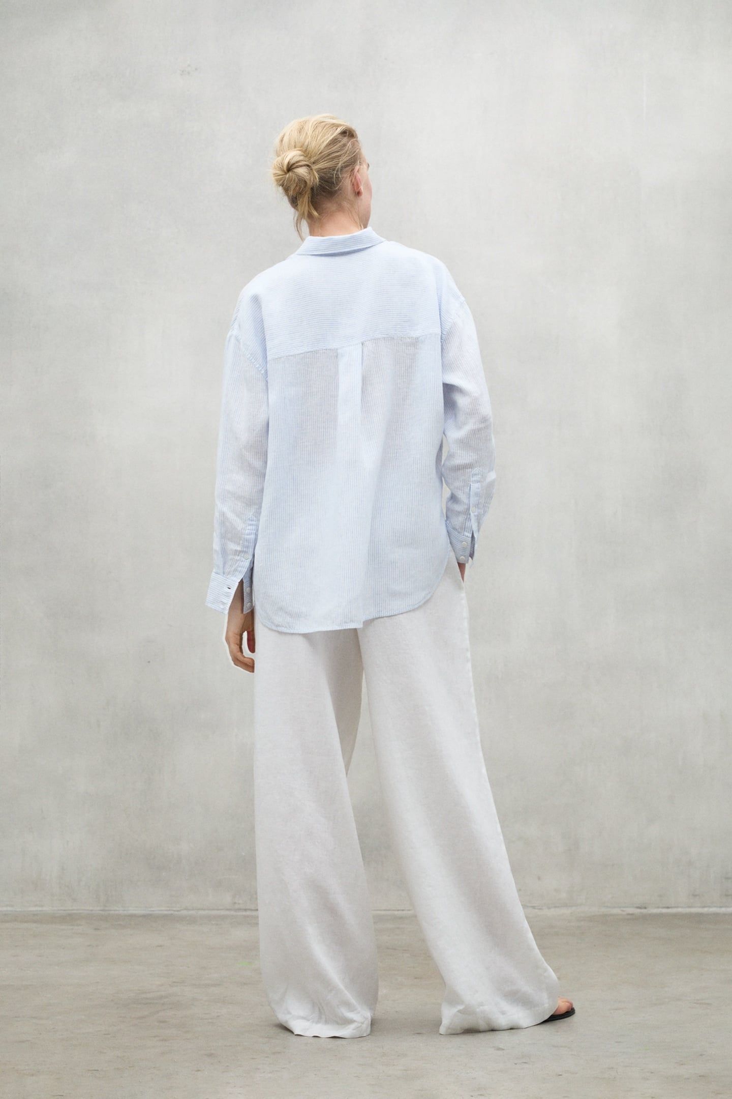 DARIAALF LINEN STRIPES SHIRT WHITE SKY BLUE STRIPES 6