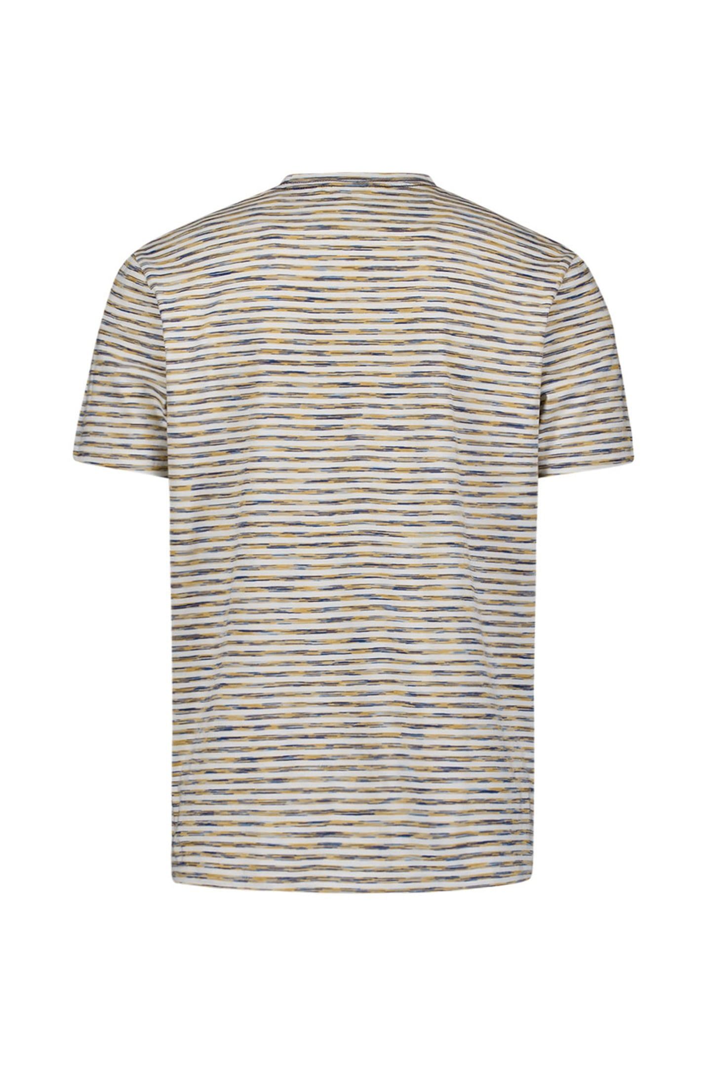 T-SHIRT CREWNECK MULTI COLOURED MELANGE STRIPES YELLOW 6
