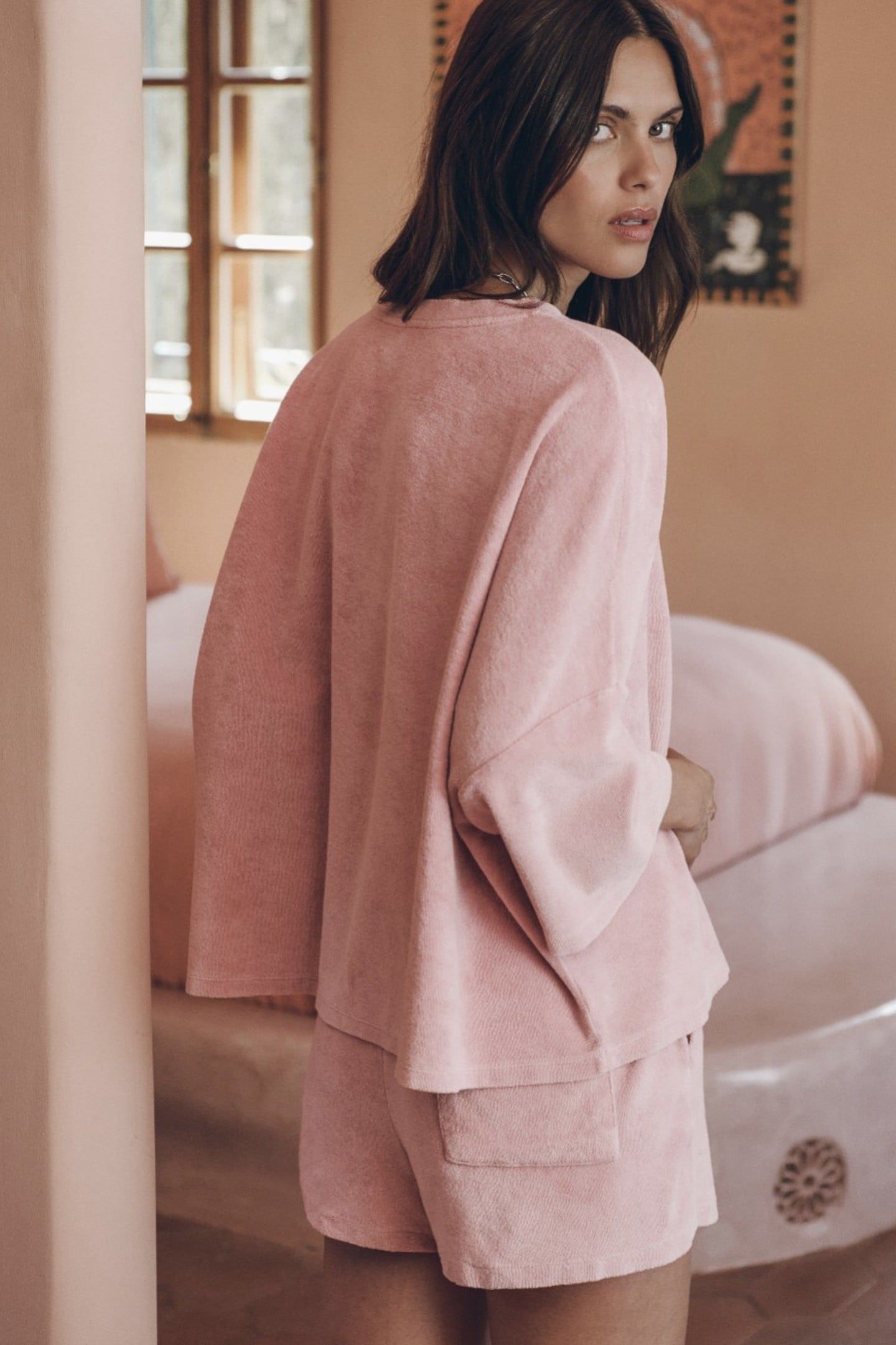 THE PINK TOWELING T-SHIRT PINK 2