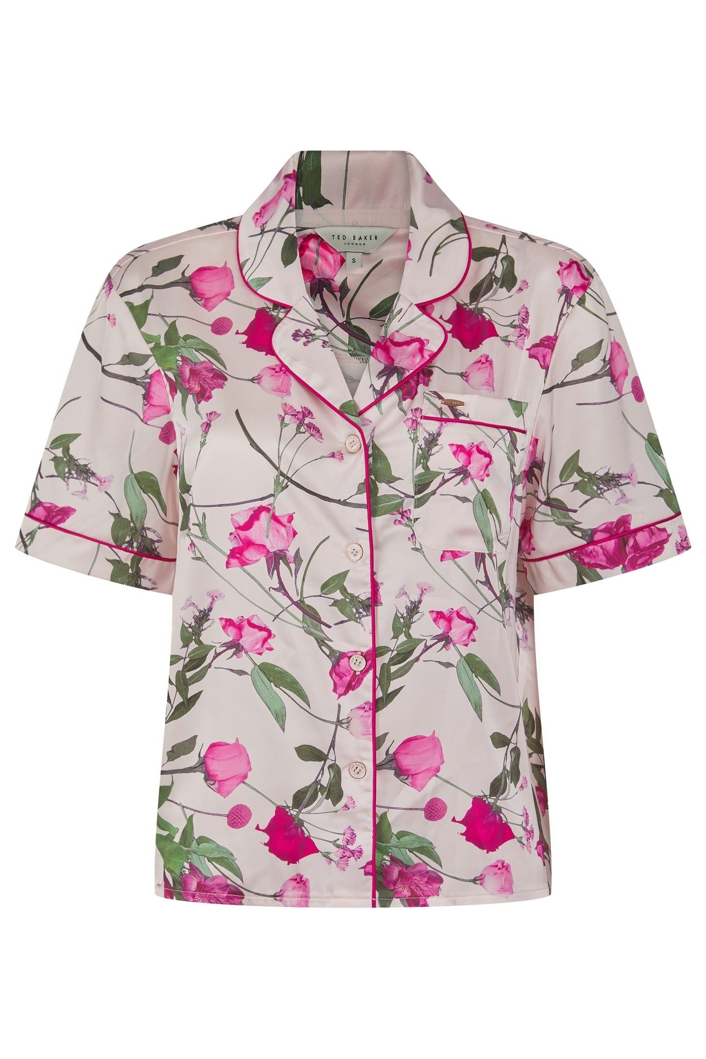 PENNY SHORT SATIN PJ LIGHT PINK DIGITAL PRINT 3