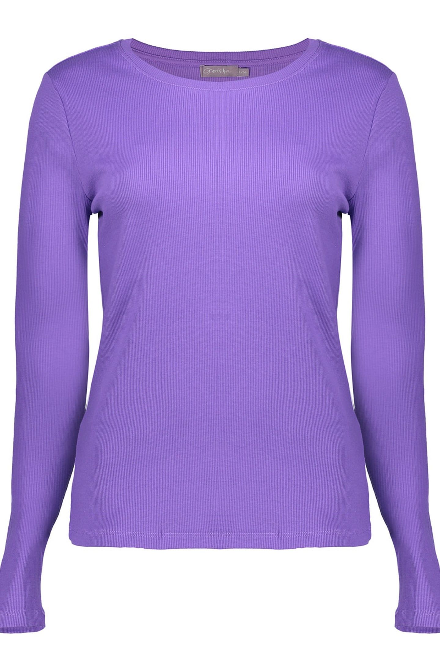 T-SHIRT RIB ROUND NECK PURPLE 1
