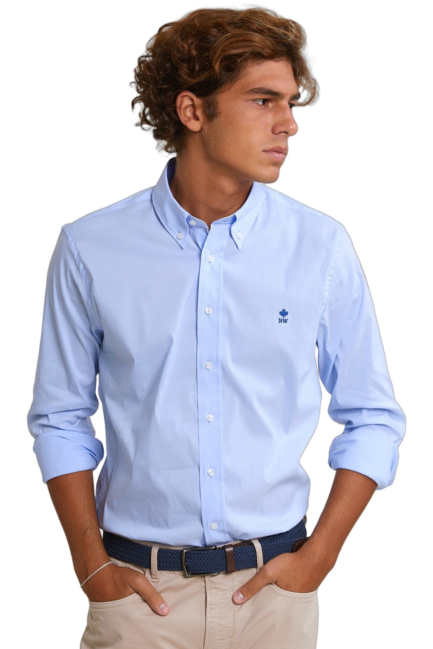 SLIM FIT UNI SHIRT PERFORMANCE STRETCH BLUE 1
