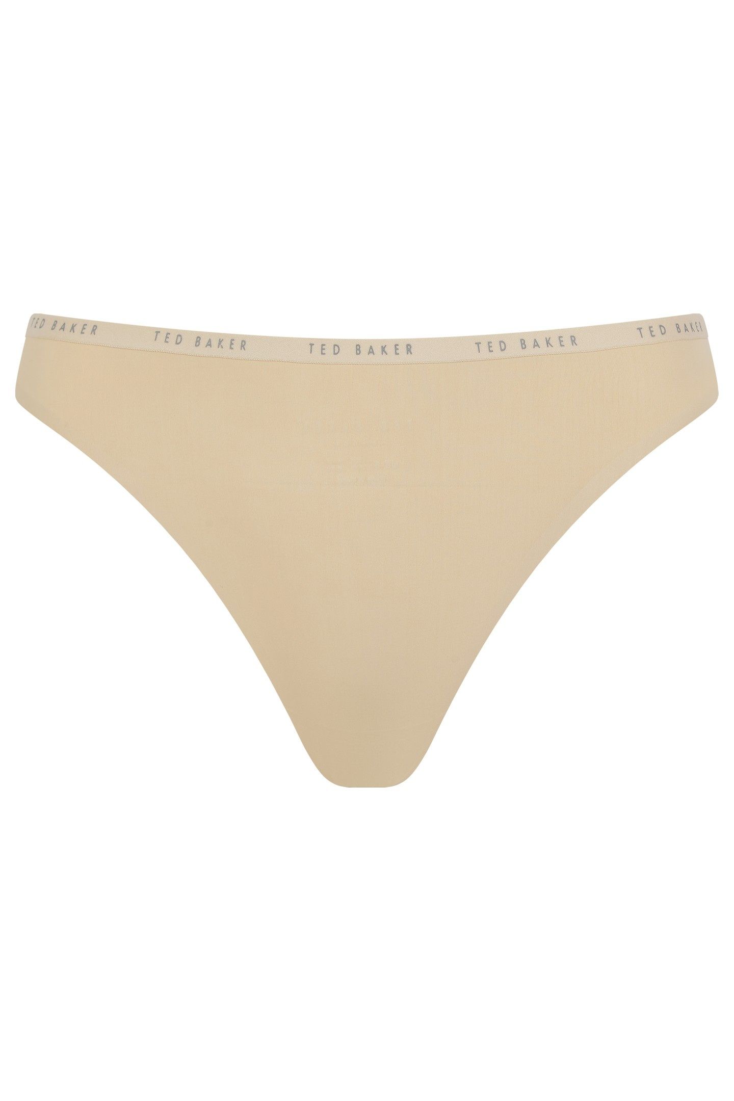 INDIE 3PK EMBOSSED THONG NO SHOW WHITE/BLACK/CREAM 3