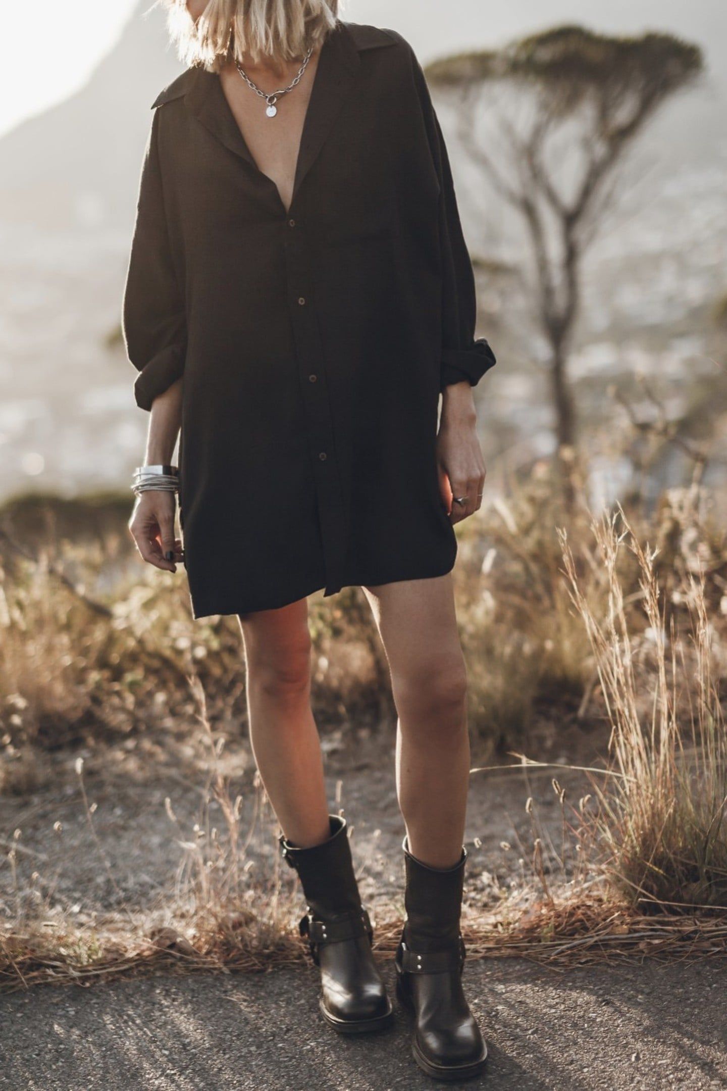 black flowy shirt dress Riforla Women's Summer Button Down Shirt Dress Short Puffy Sleeve Tiered Ruffle Flowy Long Maxi Dresses Black L, Size: Large