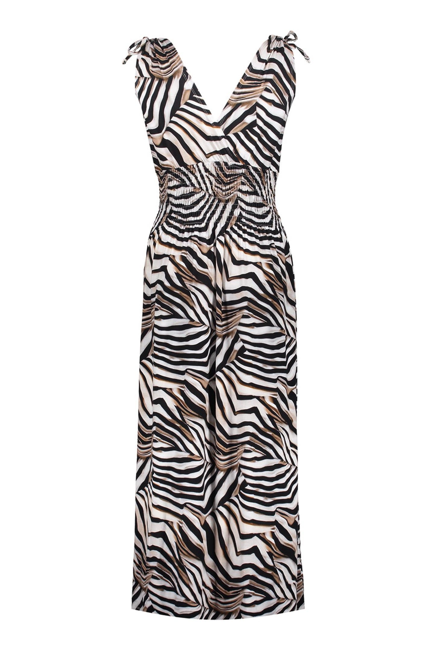 DRESS SMOCK JERSEY AOP OFF-WHITE/BLACK 1