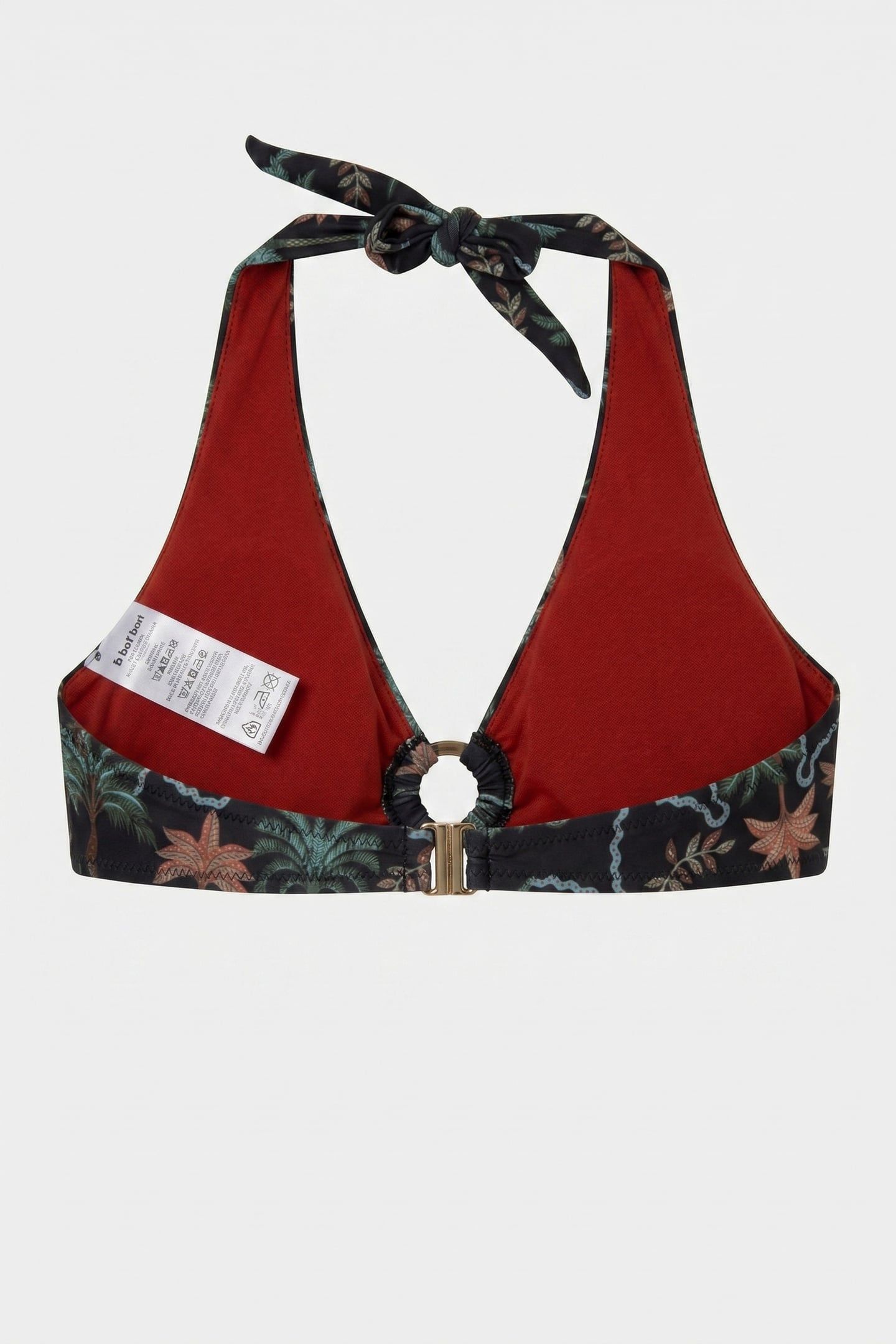 CARO BIKINI TOP JAIPUR PALM BLACK 3