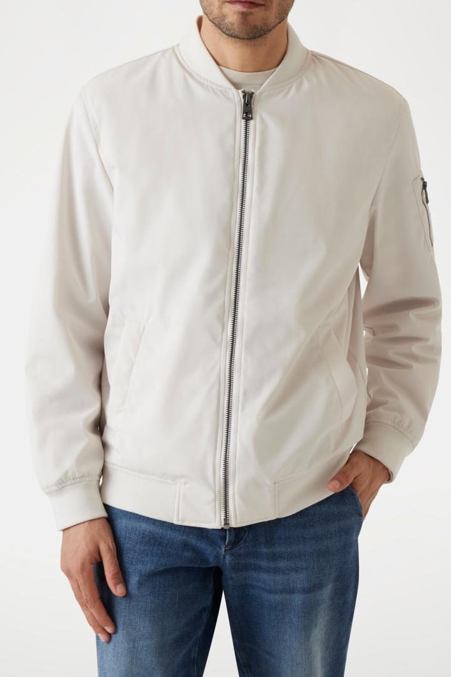 GUESS ECO SATIN BOMBER MUTED STONE 5