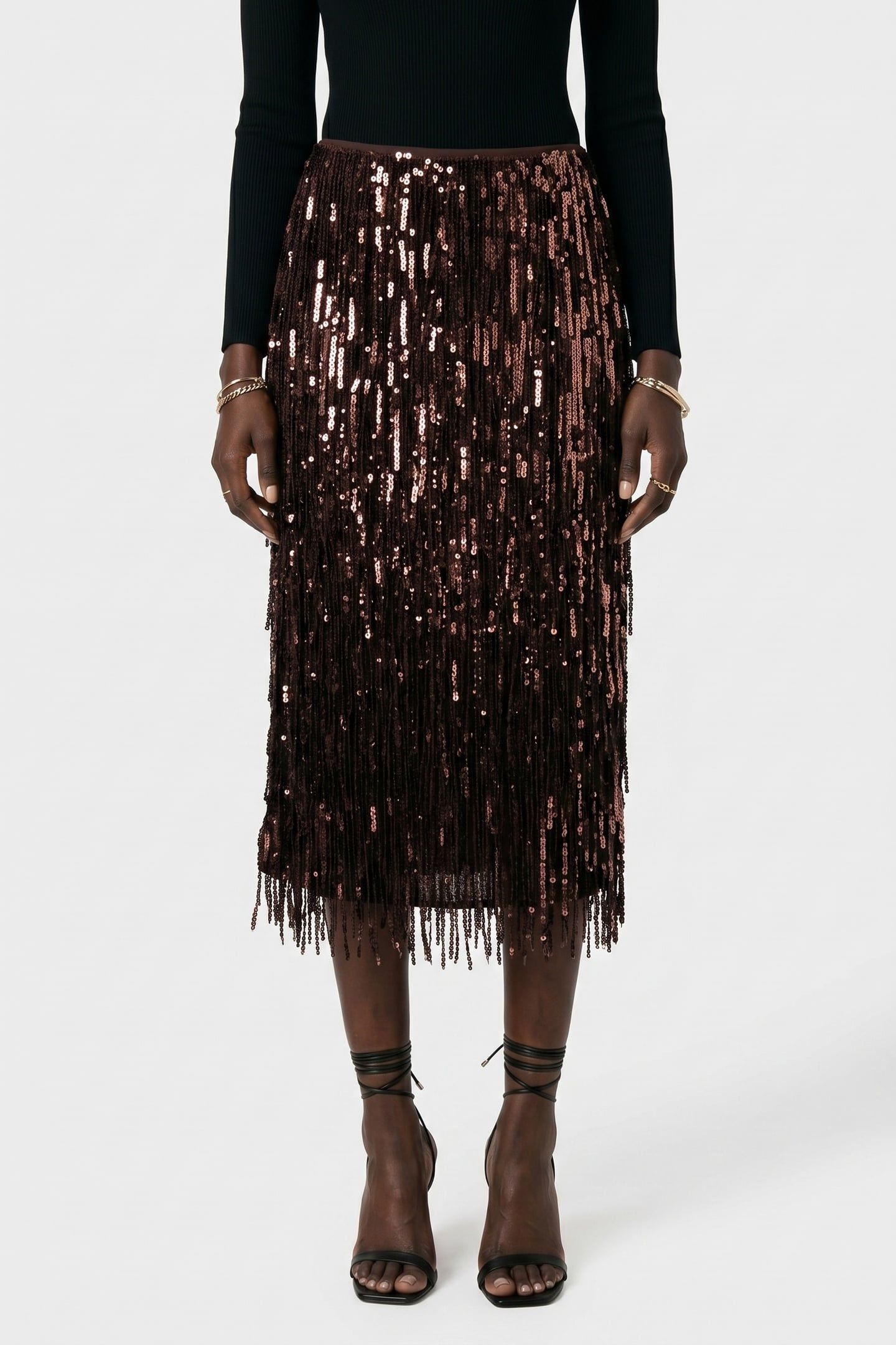 NALA DECO SKIRT BROWN 1