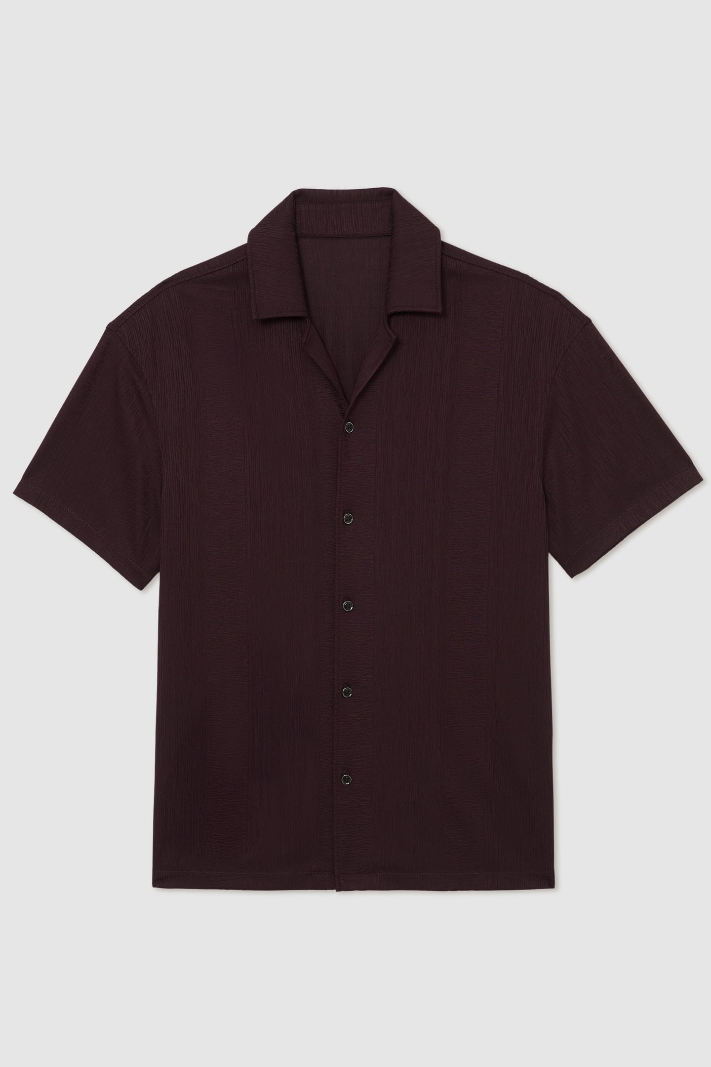 SS STRIPE JACQUARD CUBAN SHIRT CHERRY RED 4