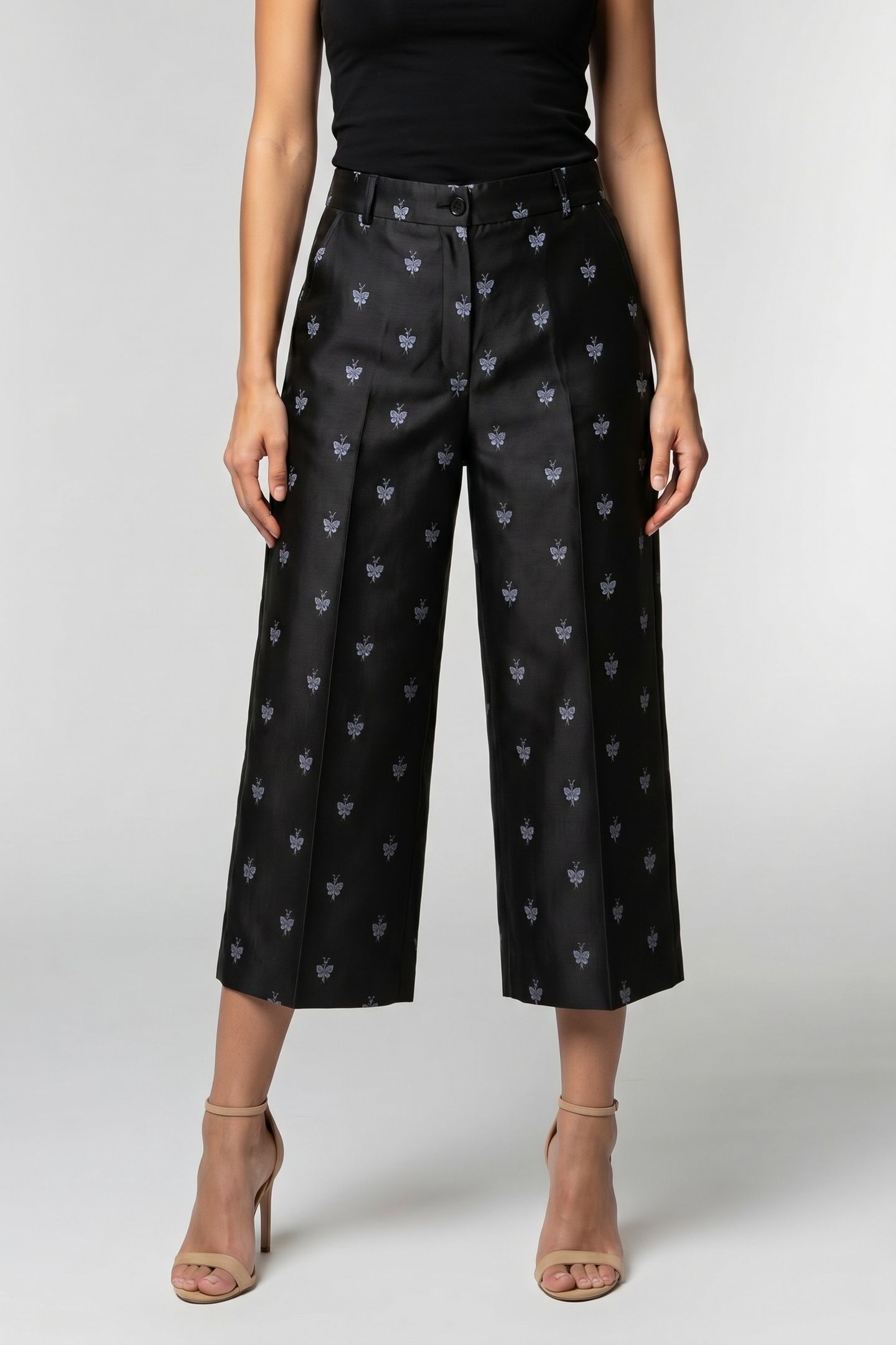 HELORA JACQUARD TROUSERS BLACK 1