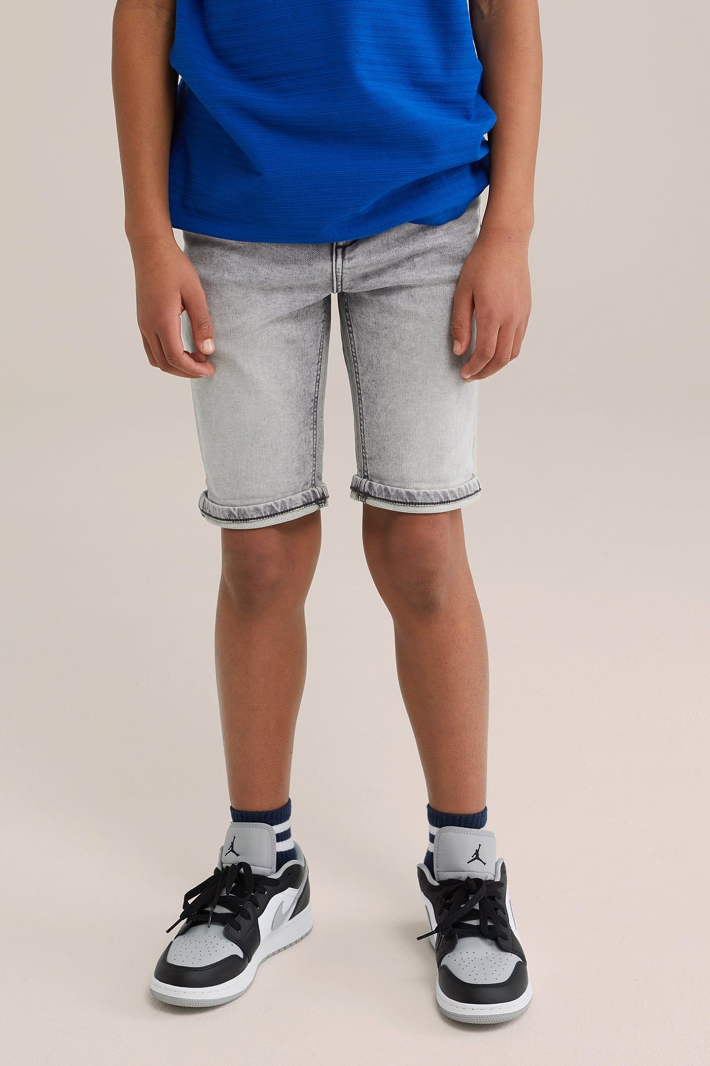 5-POCKET MID WAIST BLENDED LIGHT GREY 1