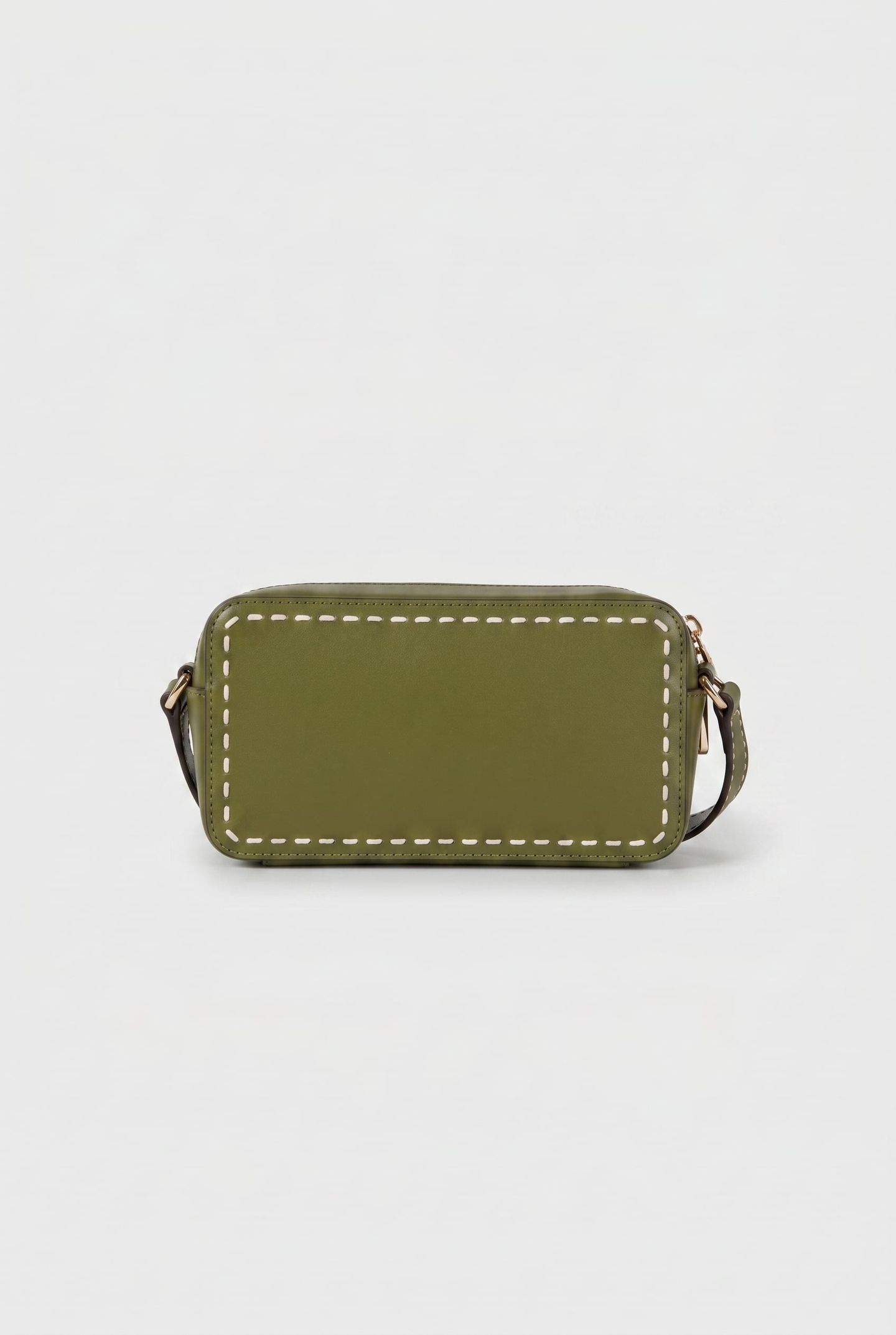SMALL DOUBLE ZIP CAMERA CROSSBODY SMOKEY OLIVE 3