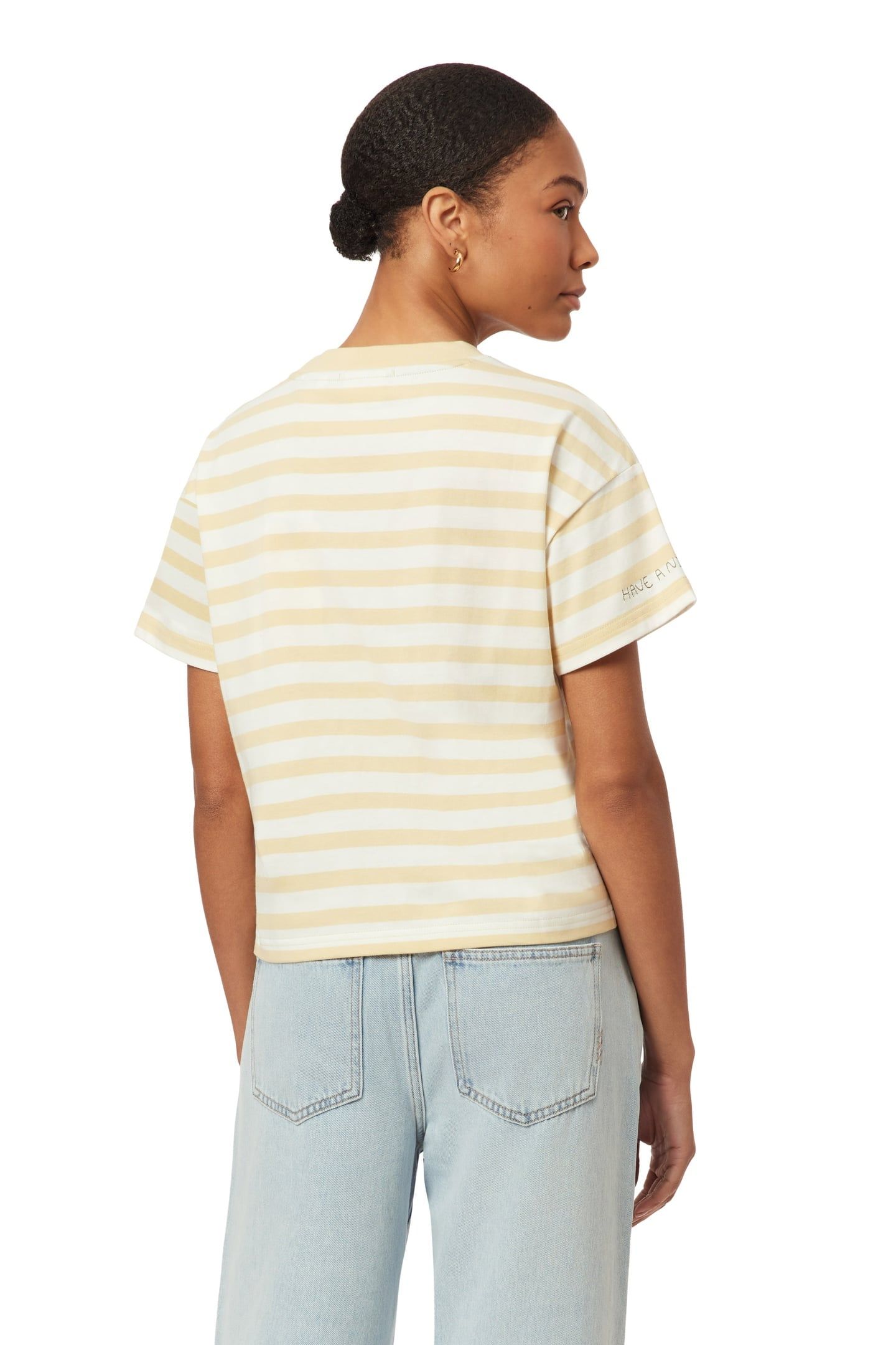 BOXY CROP TEE CHINO GREEN/SUGAR SWIZZLE 3
