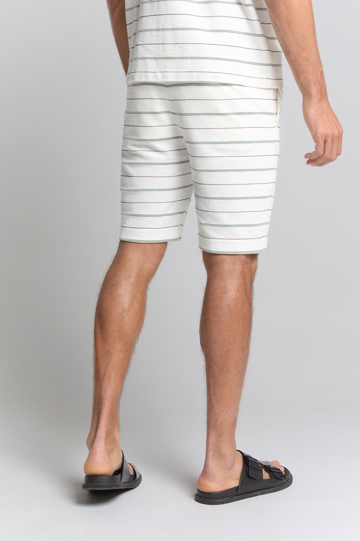 SHORT JERSEY STRIPES OFFWHITE 3