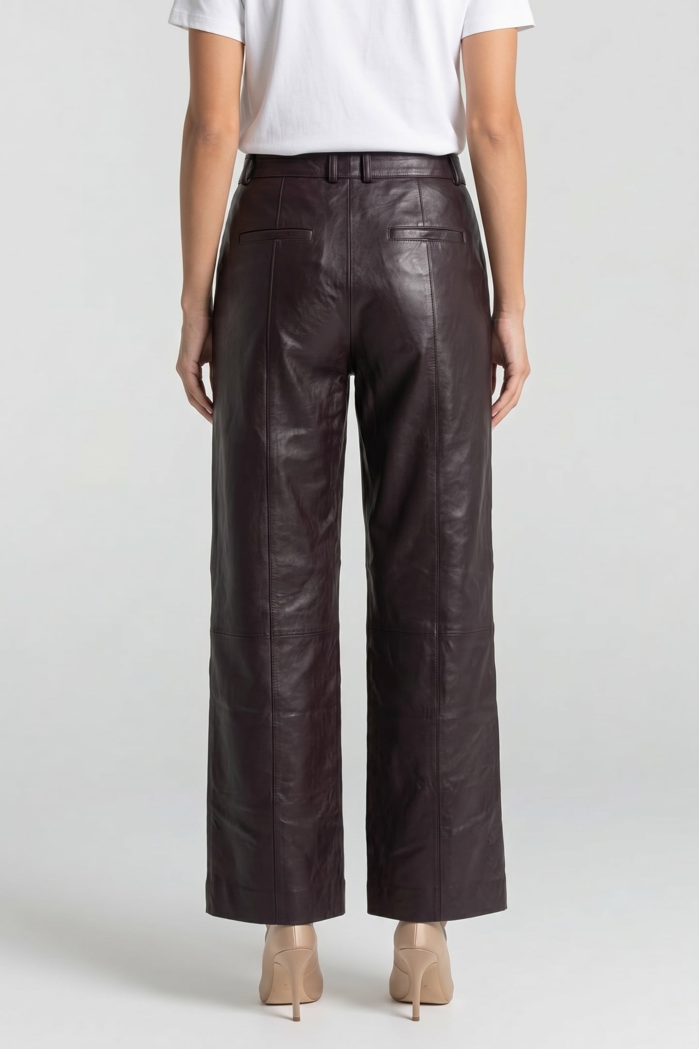 COOPER LEATHER TROUSERS PURPLE 2