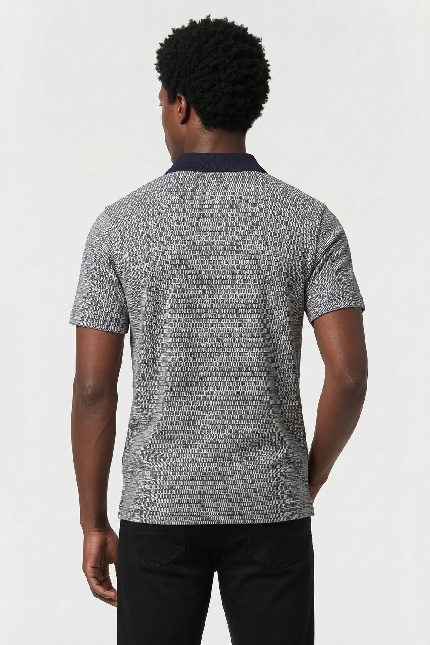 POLO 2 COLOURED JACQUARD DEEP BLUE 2