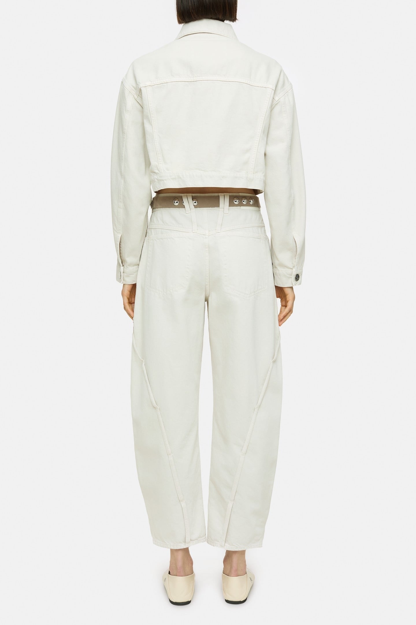 BOXY DENIM JACKET STONE BEIGE 3