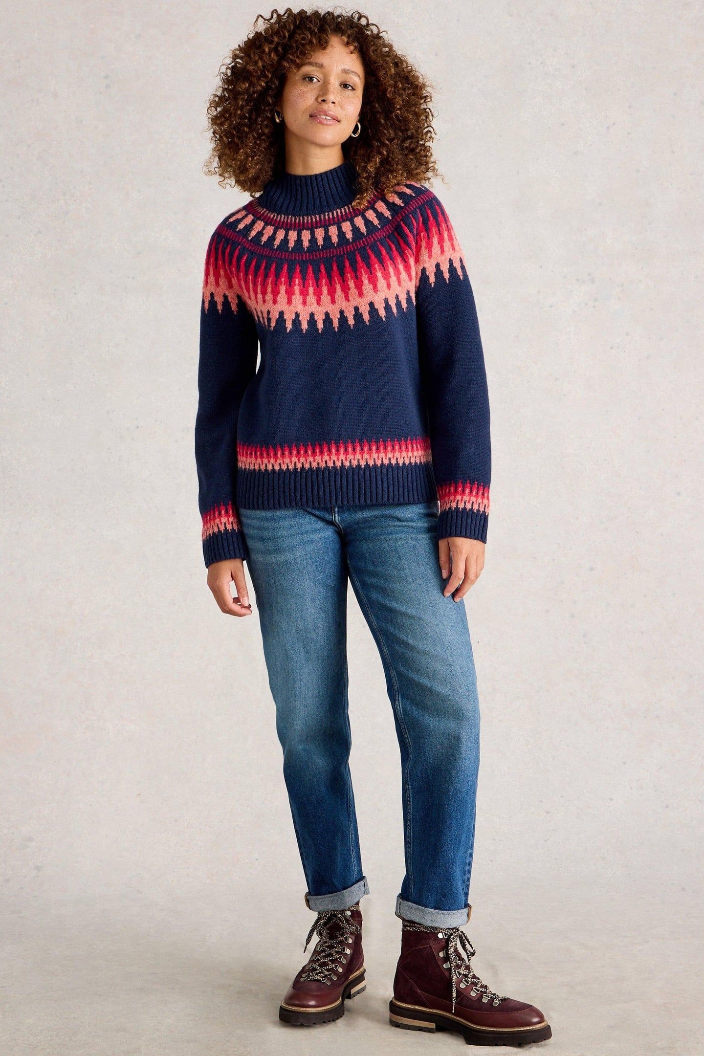 FIONA FAIRISLE JUMPER NAVY MULTI 1