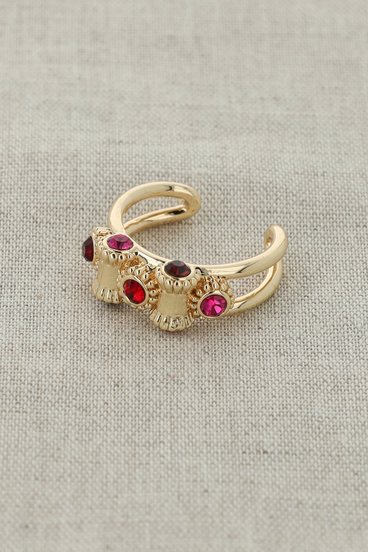 OTAZU VINTAGE BARREL RING SIAM RED 4