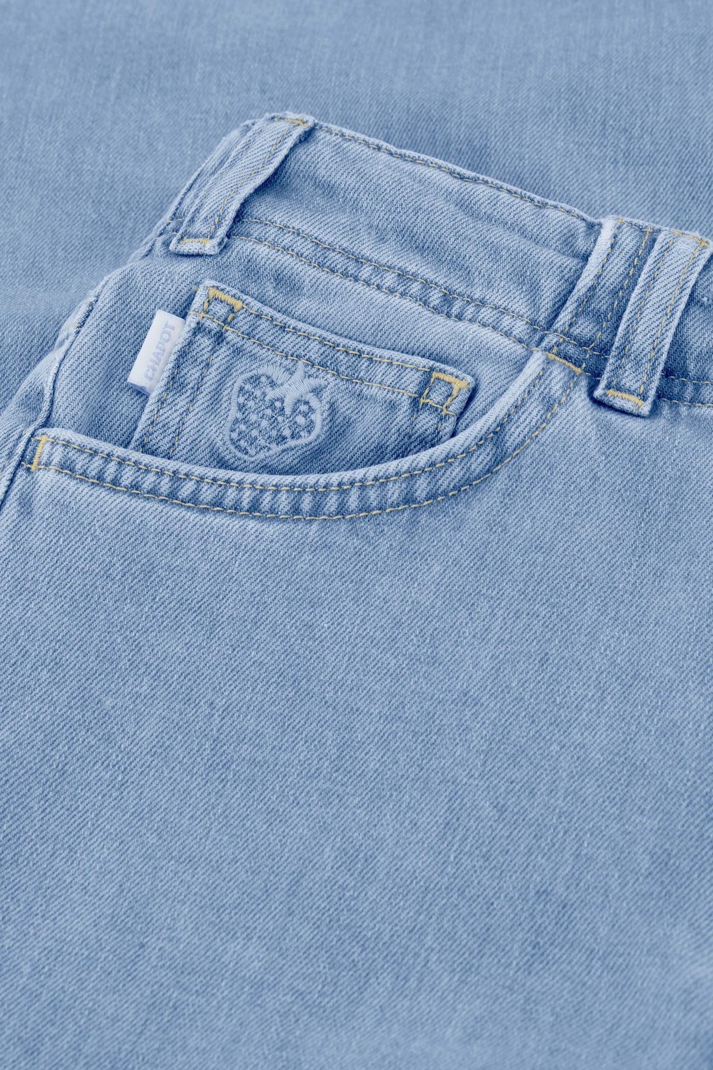 HAYLEY WIDE LEG CROPPED JEANS MID BLUE 4