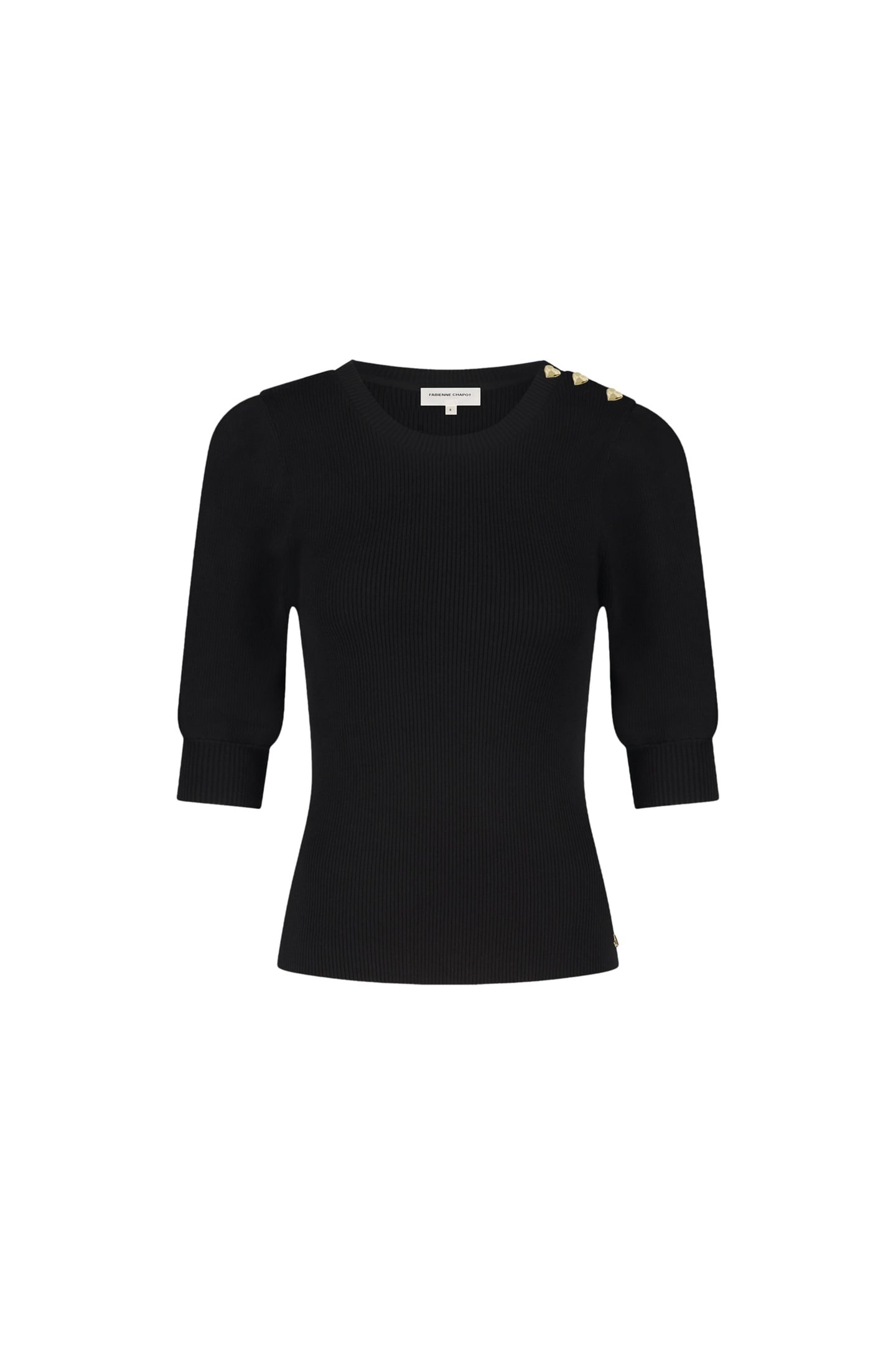 LILLIAN SHORT SLEEVE PULLOVER BLACK 4