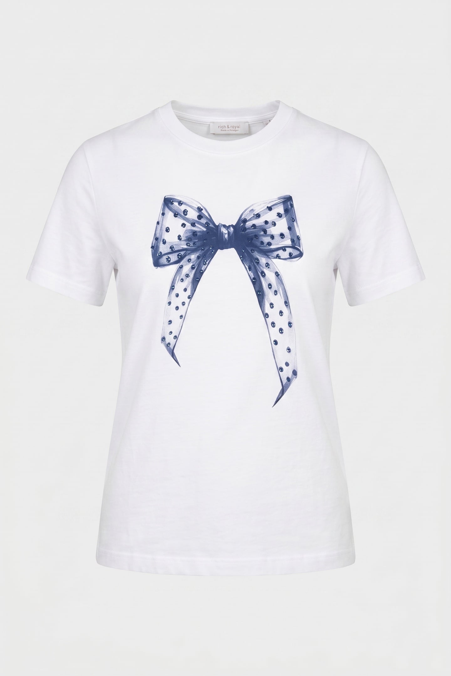 SLIM FIT T-SHIRT "BOW" ORGANIC WHITE 4