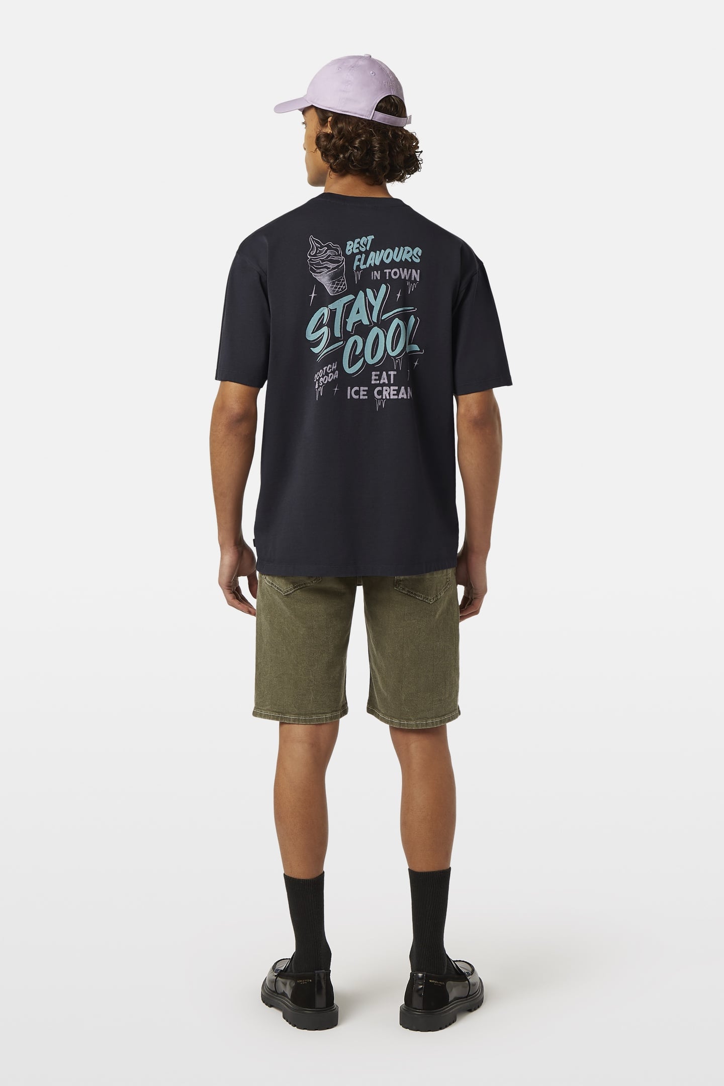 RELAXED-FIT FRONT AND BACK ARTWORK T-SHIRT WASHED BLACK 3