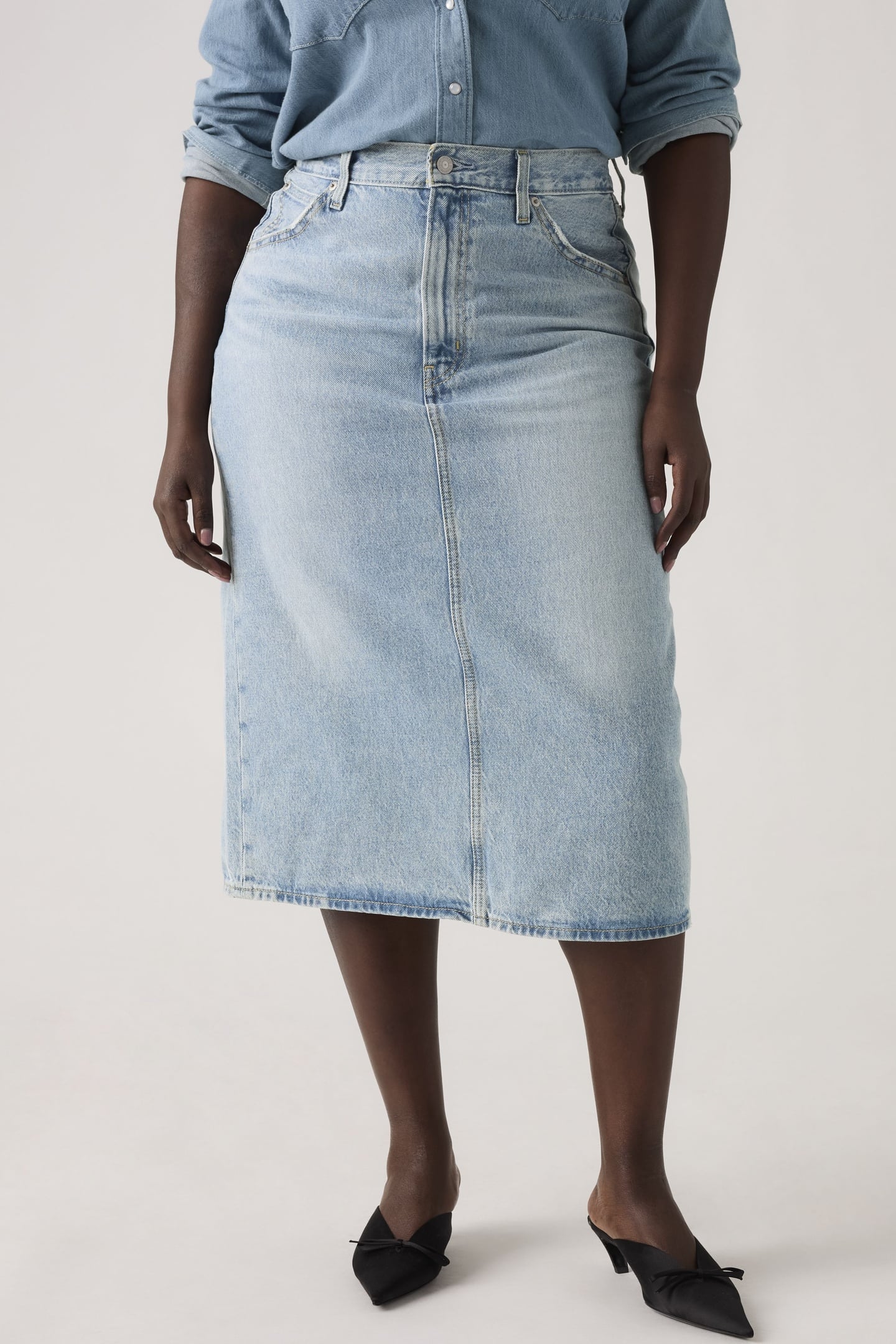 HIGH RISE BACK SLIT SKIRT 3
