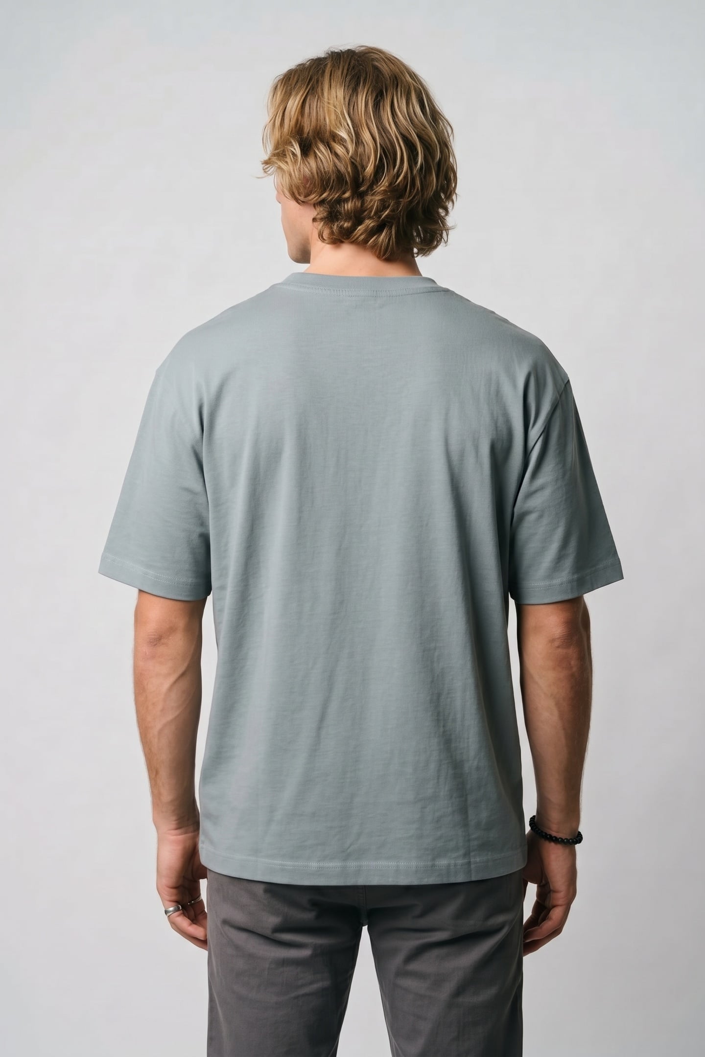 HAMPTHON TONAL STACK LOGO TEE SILVER BLUE 2