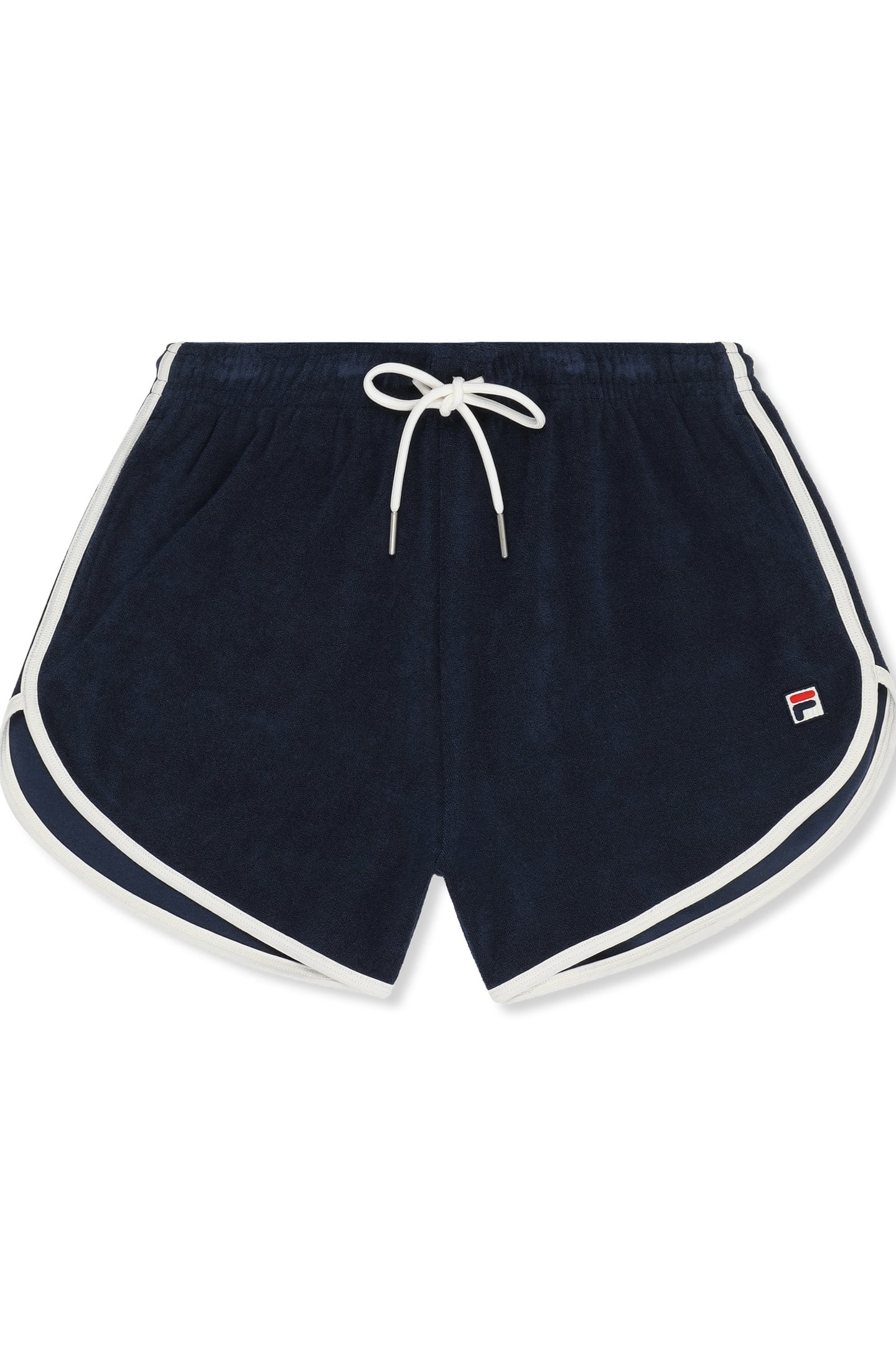 ADRIANO REGULAR CONTRAST BINDING TOWELLING SHORTS BLACK IRIS 4